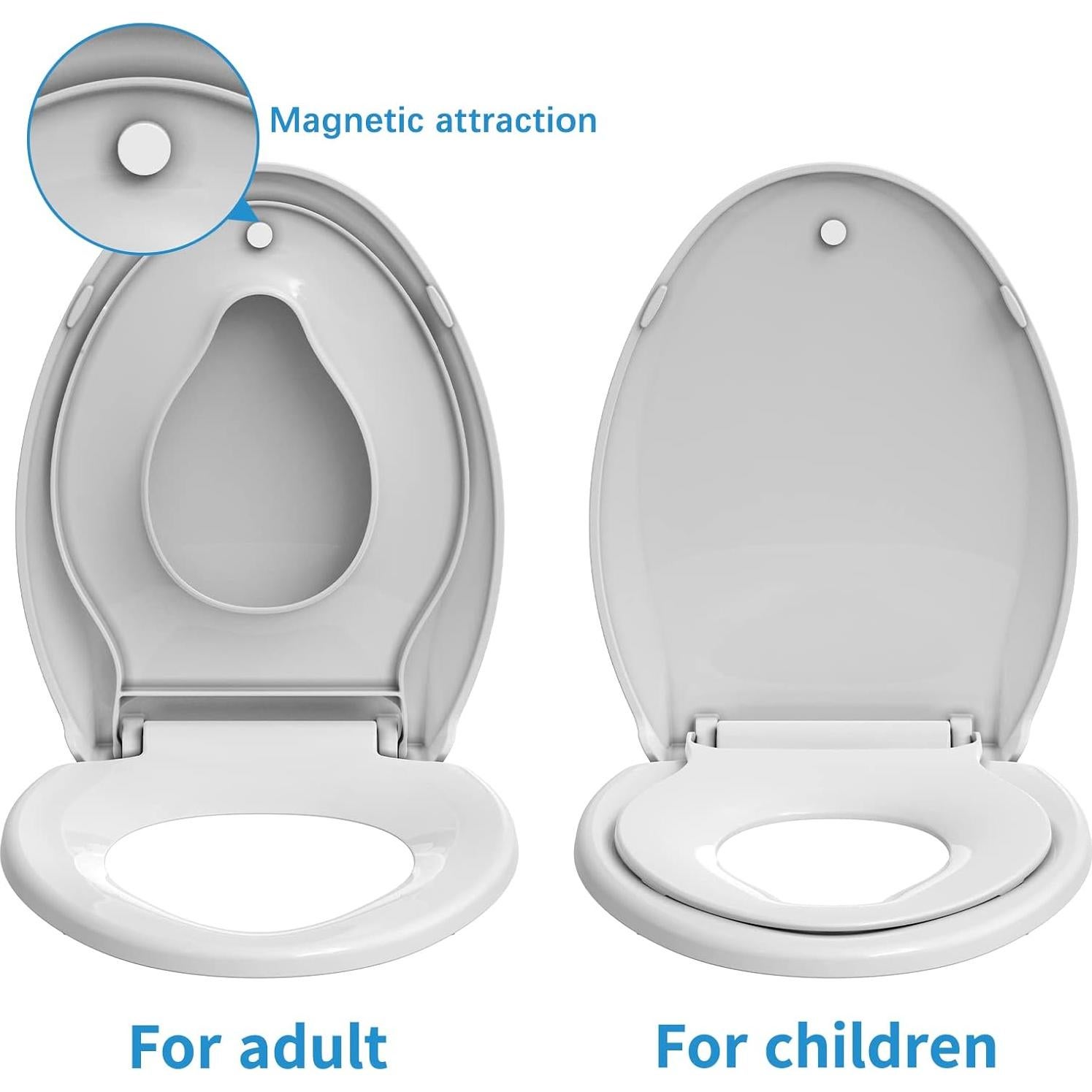 Asiento de Inodoro GarveeLife con Entrenamiento para Niños Blanco