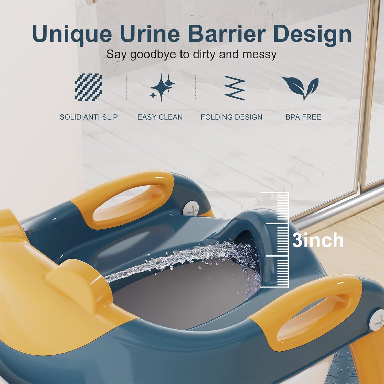 Asiento de Entrenamiento para Baño Bonbay Azul Marino 2-en-1