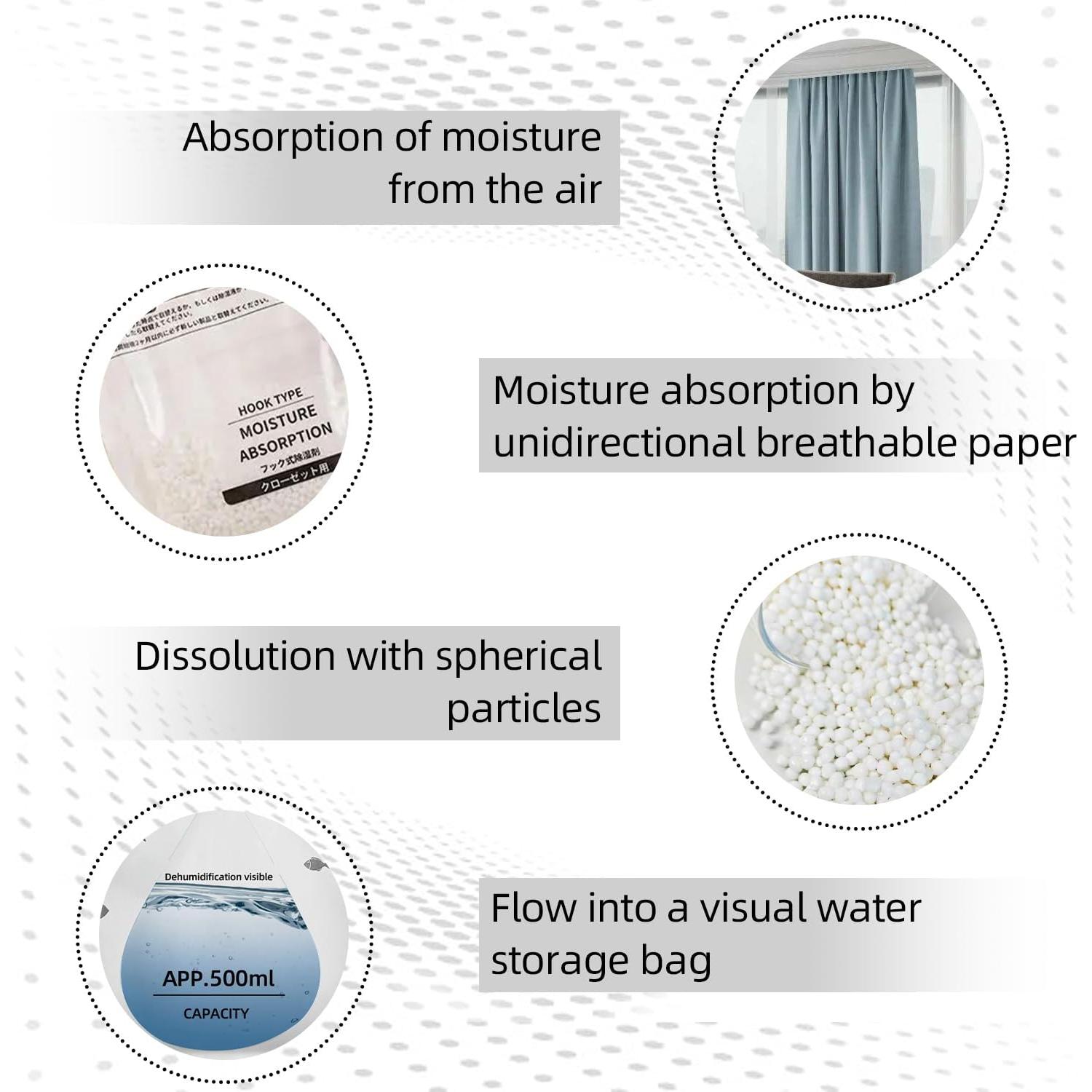 Absorbentes de Humedad Colgantes Amrnish, 5 Paquetes 230g