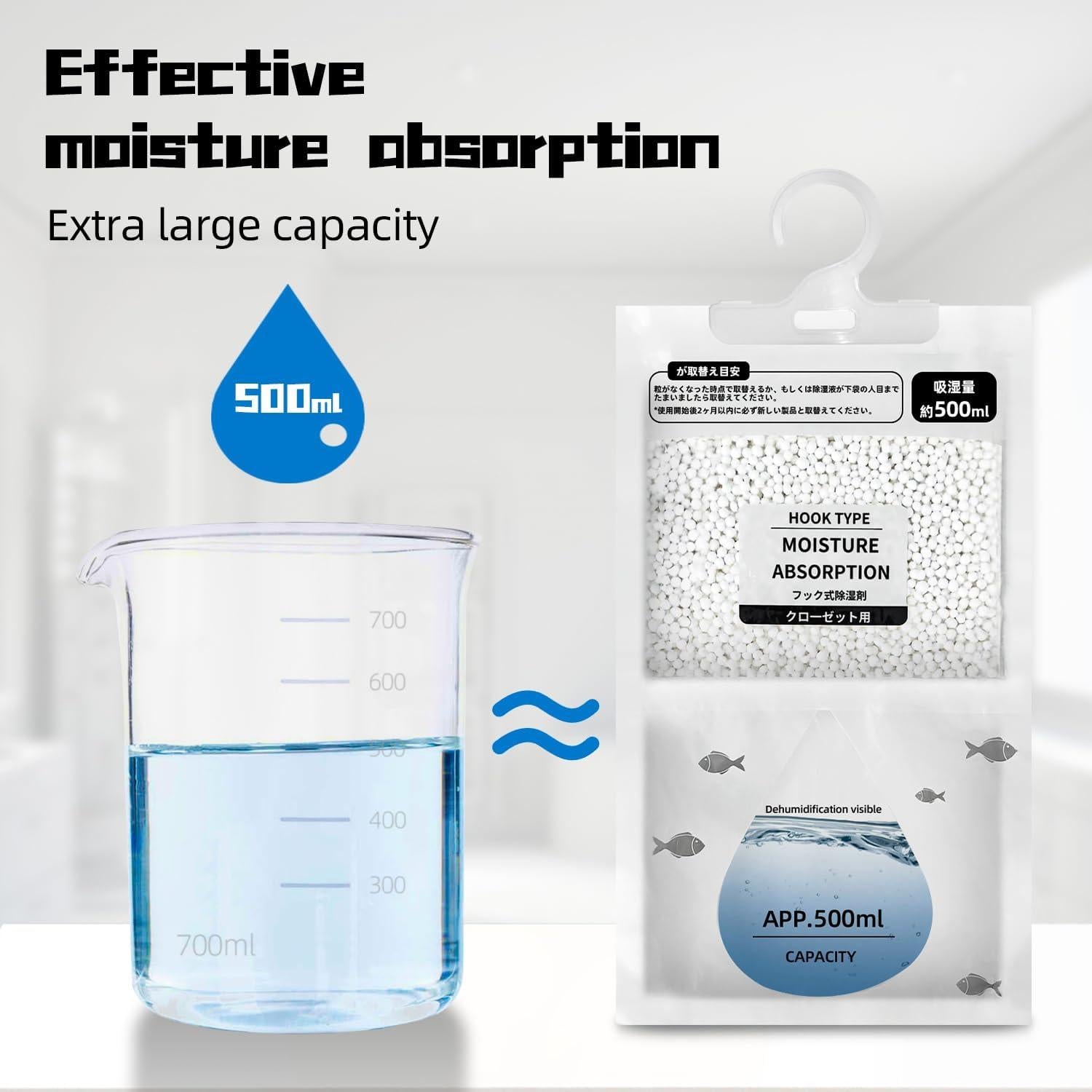 Absorbentes de Humedad Colgantes Amrnish, 5 Paquetes 230g