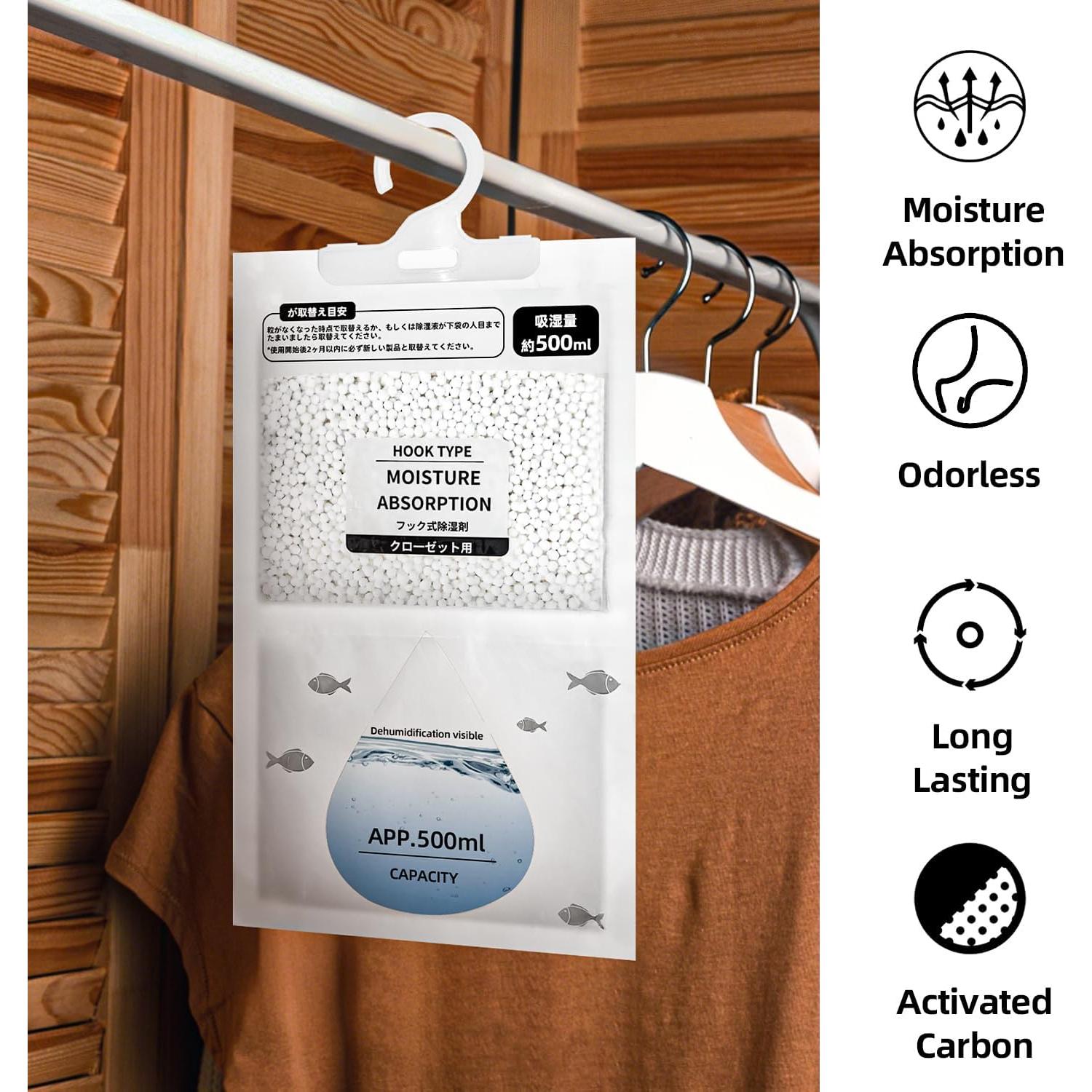 Absorbentes de Humedad Colgantes Amrnish, 5 Paquetes 230g