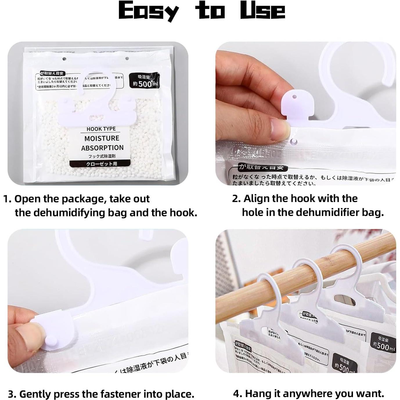 Absorbentes de Humedad Colgantes Amrnish, 5 Paquetes 230g