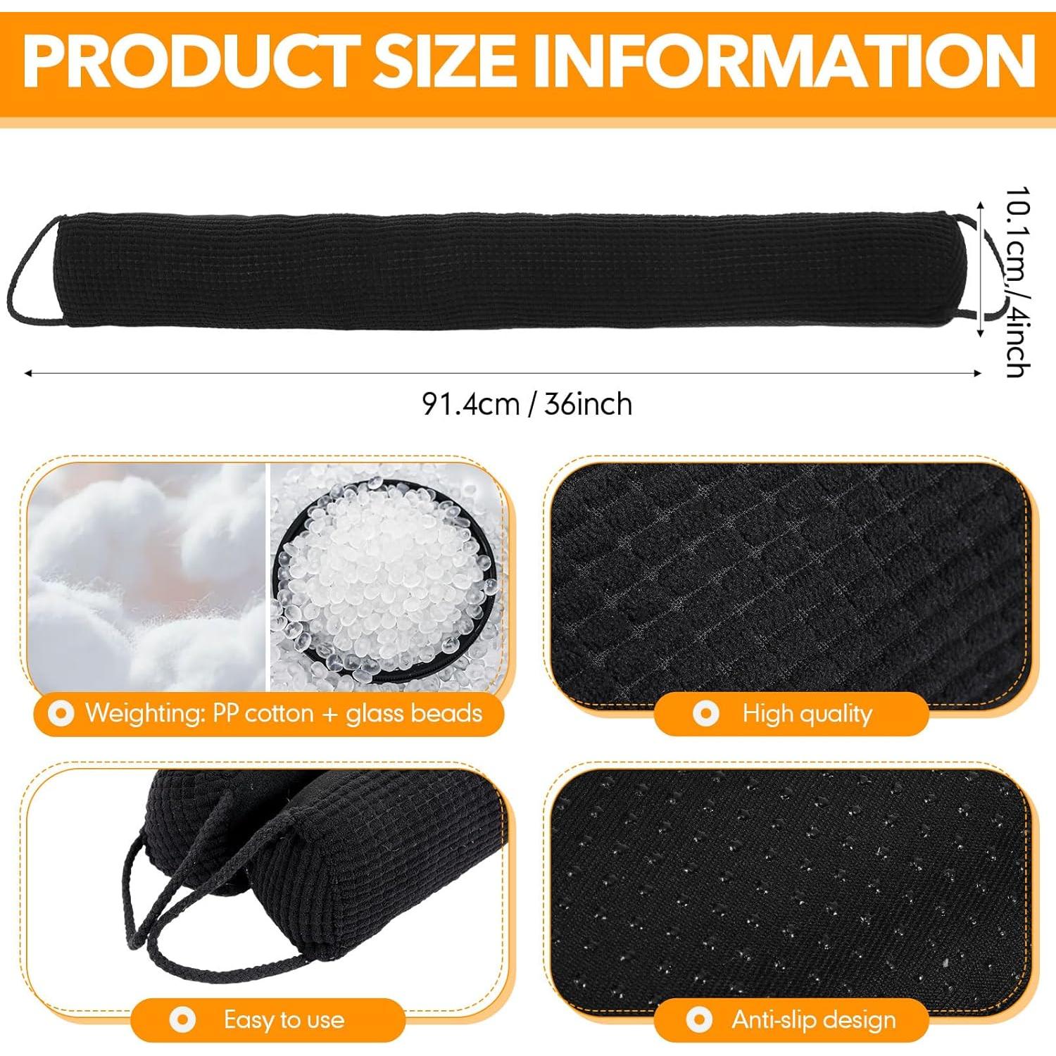 Tope de Puerta Triangular Fiwochic 91.44 cm Aislante Acústico Negro