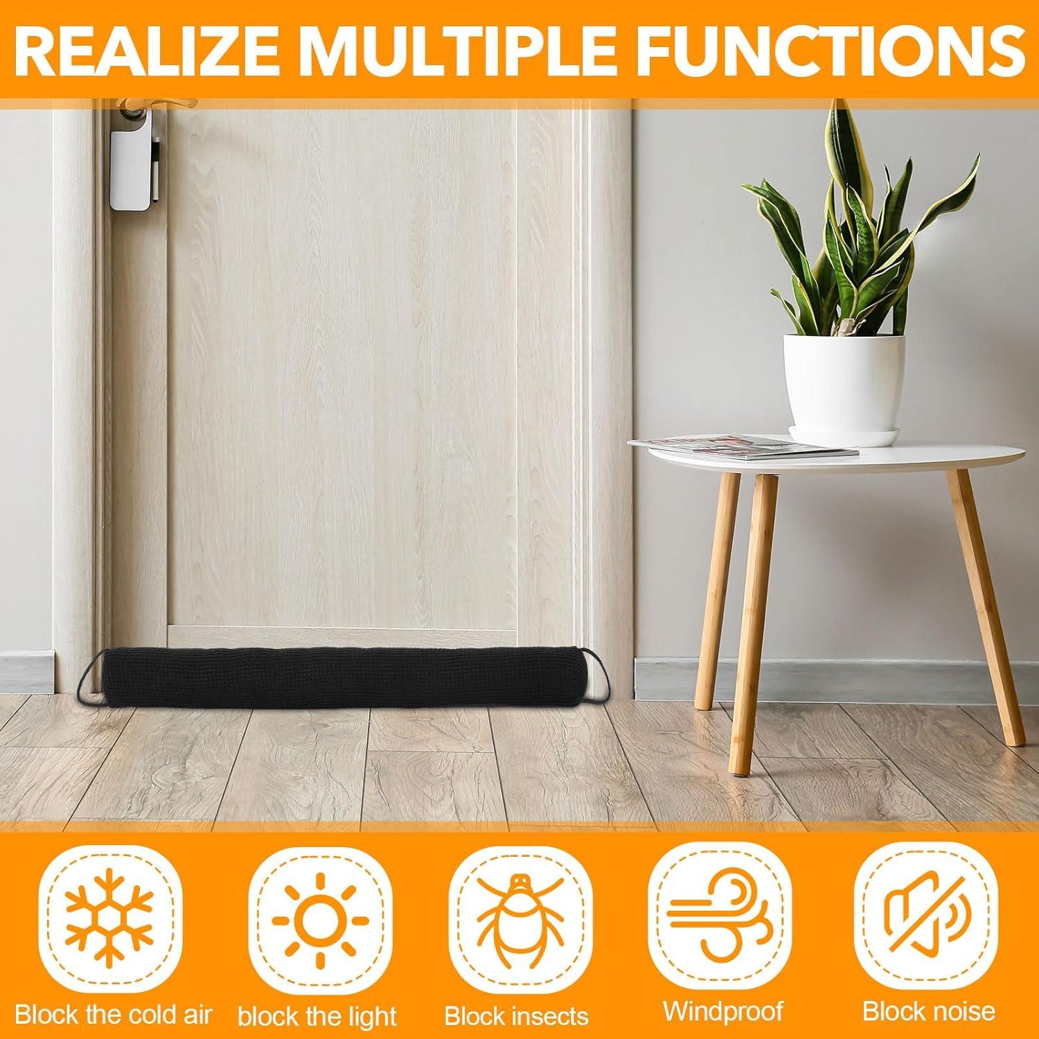 Tope de Puerta Triangular Fiwochic 91.44 cm Aislante Acústico Negro