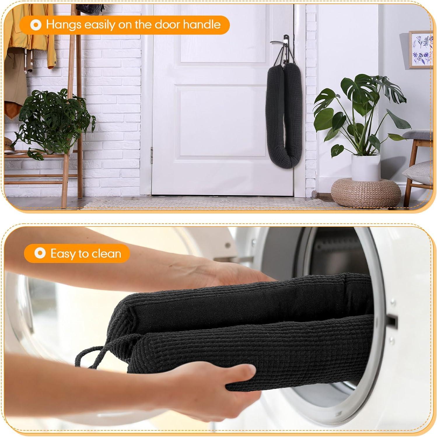 Tope de Puerta Triangular Fiwochic 91.44 cm Aislante Acústico Negro