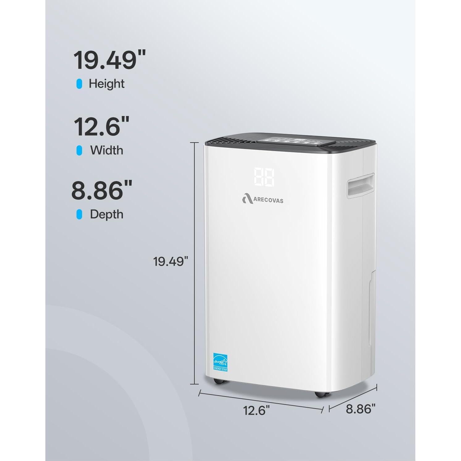 Deshumidificador Arecovas 52 Pintas 4500 Pies² 2025 Energy Star