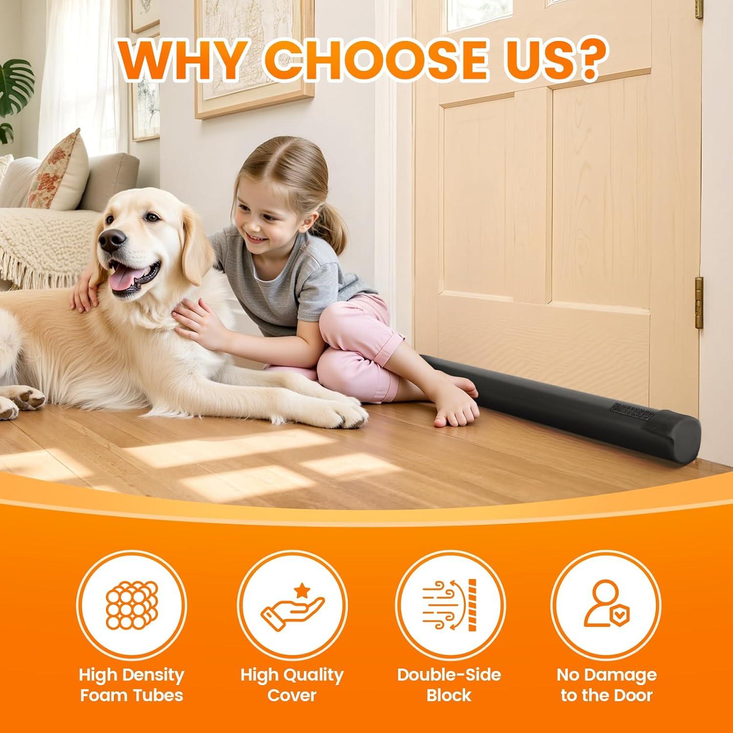 Tapón para Corrientes de Aire de Puerta DailyCuddles 91.44 cm Ajustable