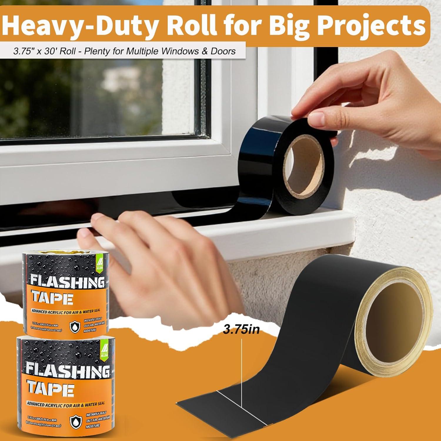 Cinta Flashing Autoadhesiva JKLESA 9.53 cm x 9.14 m Negra