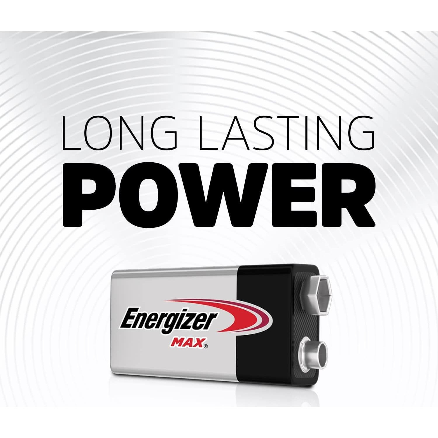 Baterías Alcalinas Energizer MAX 9V - Paquete de 8 Unidades