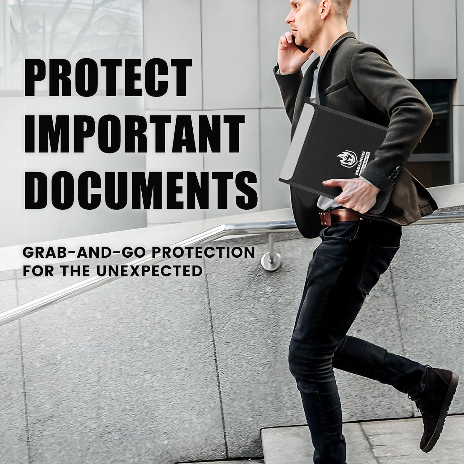 Set de 4 Bolsas a Prueba de Fuego Andyer - Documentos A4 y Legal