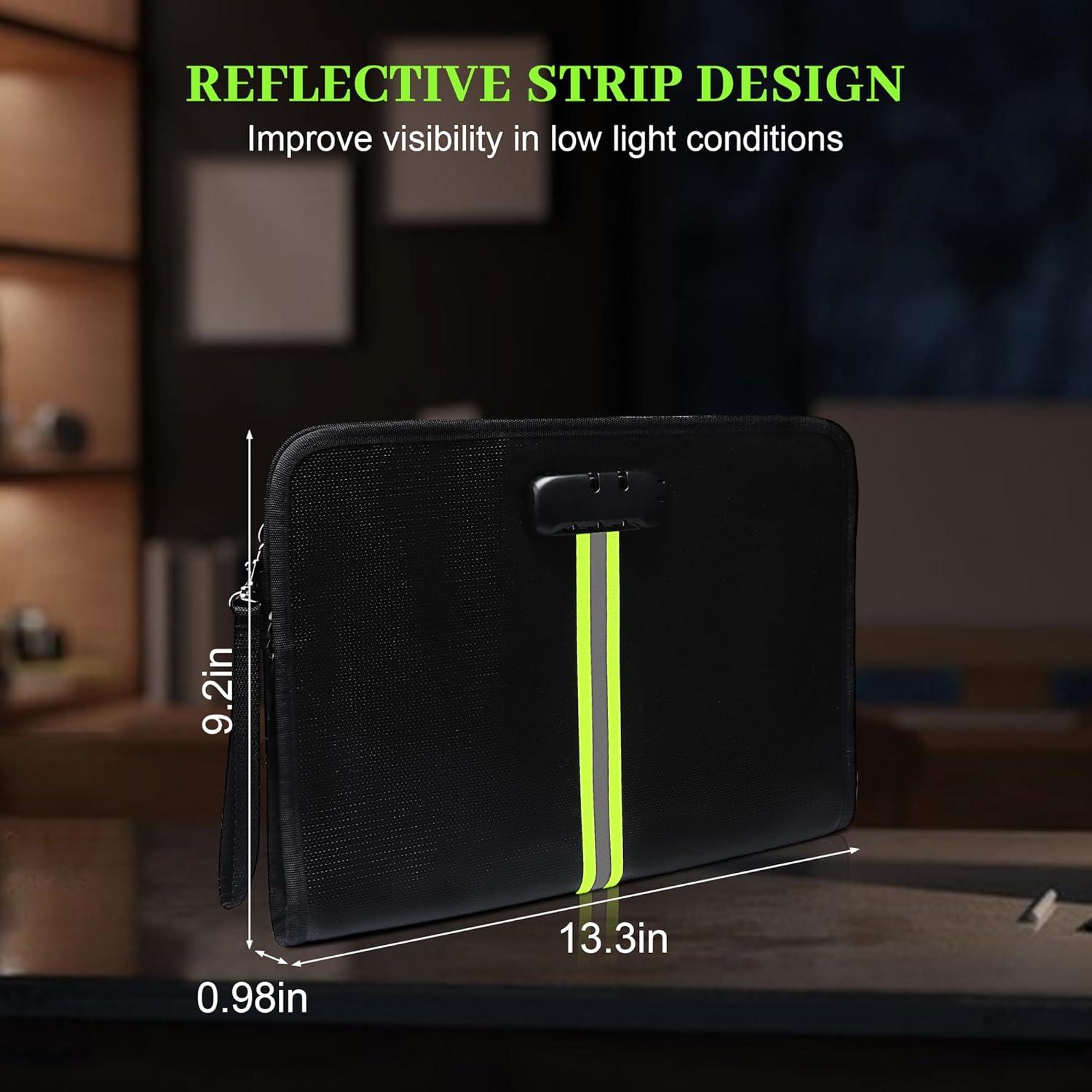 Bolsa a Prueba de Fuego OOTDAY con Cerradura 34.3x24.4cm