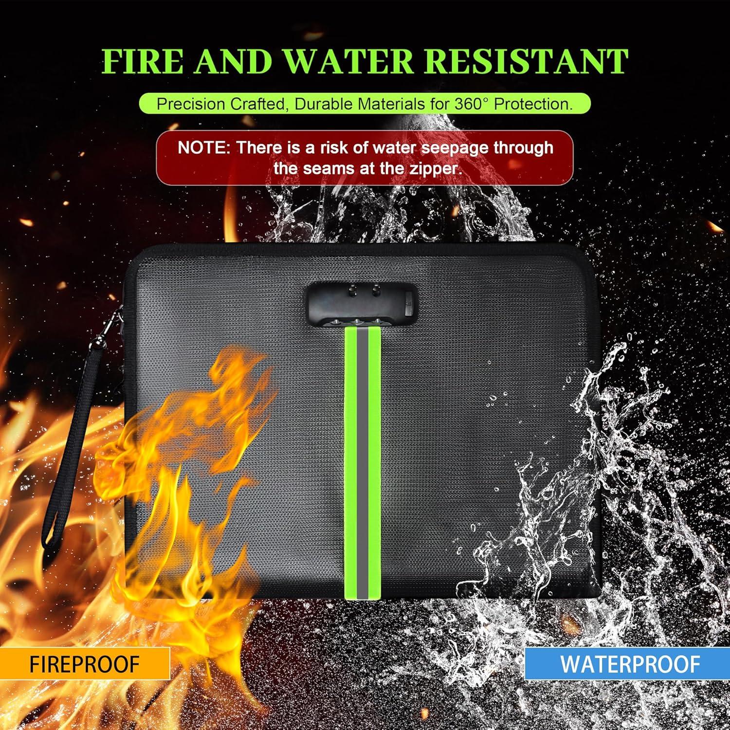 Bolsa a Prueba de Fuego OOTDAY con Cerradura 34.3x24.4cm