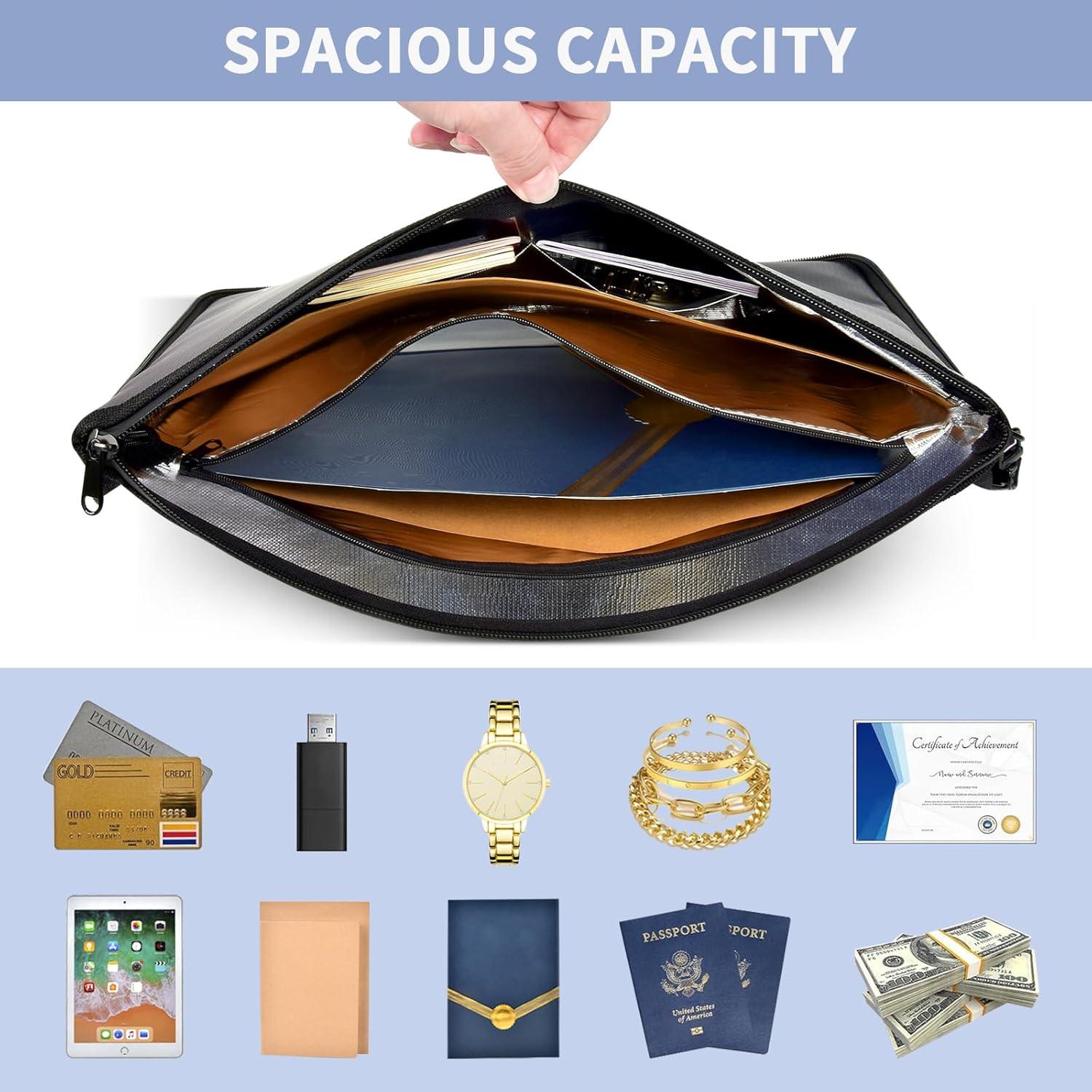 Bolsa de Documentos a Prueba de Fuego Cragtek 42x31cm Impermeable