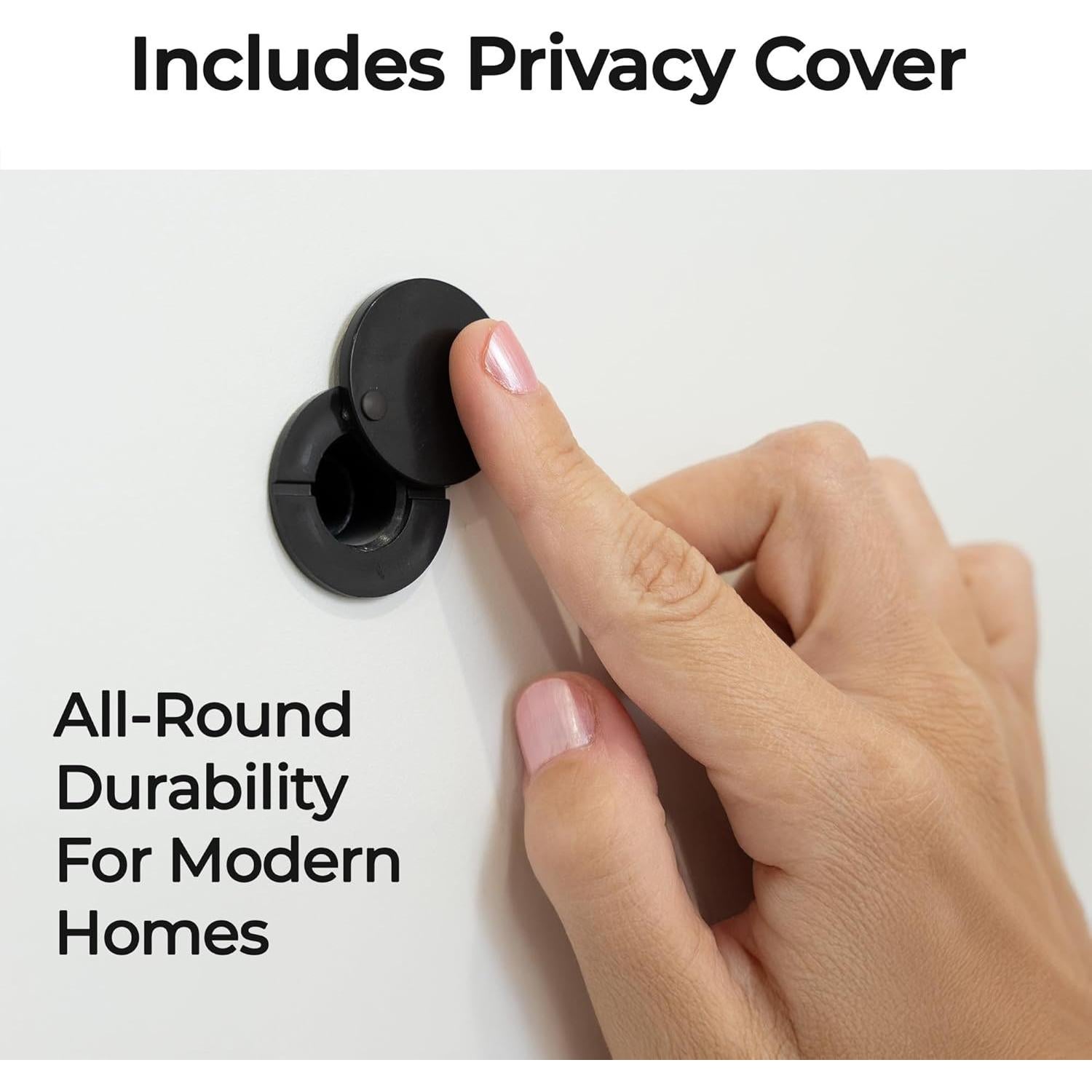 Mirilla para Puerta MomsUnited - Visor Negro Mate 200° - Paquete de 3