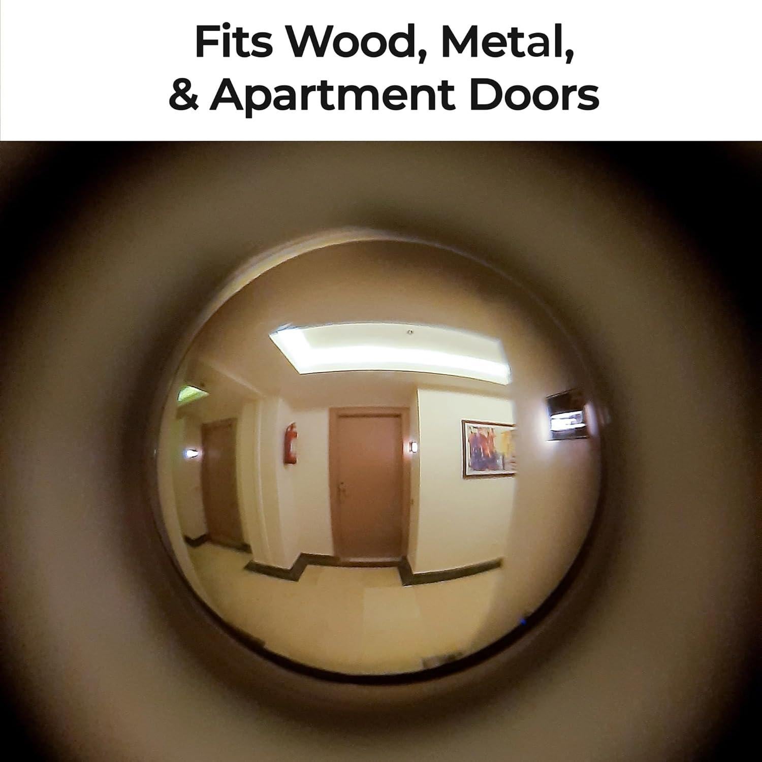 Mirilla para Puerta MomsUnited - Visor Negro Mate 200° - Paquete de 3