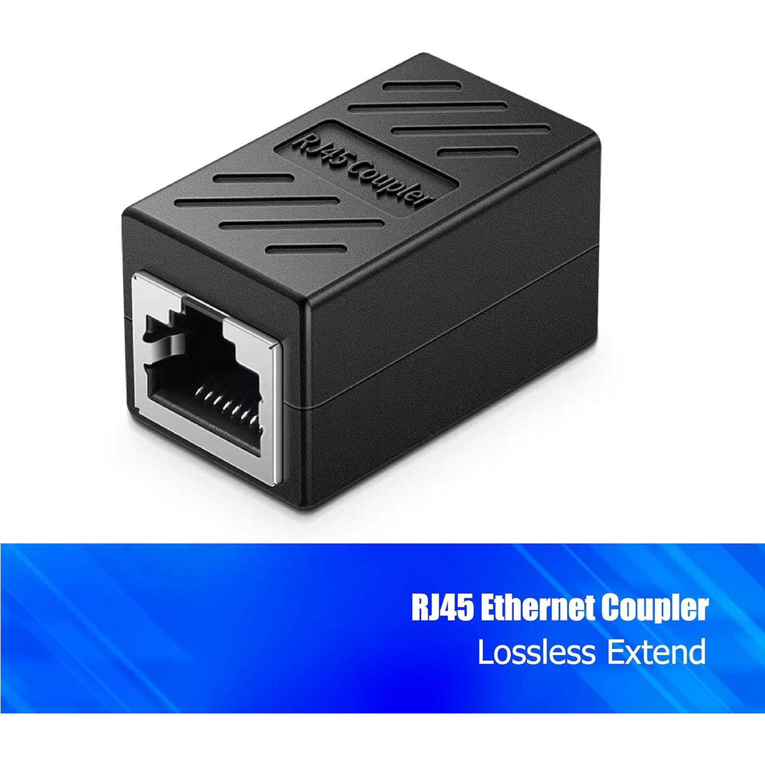 Acoplador RJ45 MUKSIRON Ethernet Cat6 Femenino a Femenino - 2 Piezas