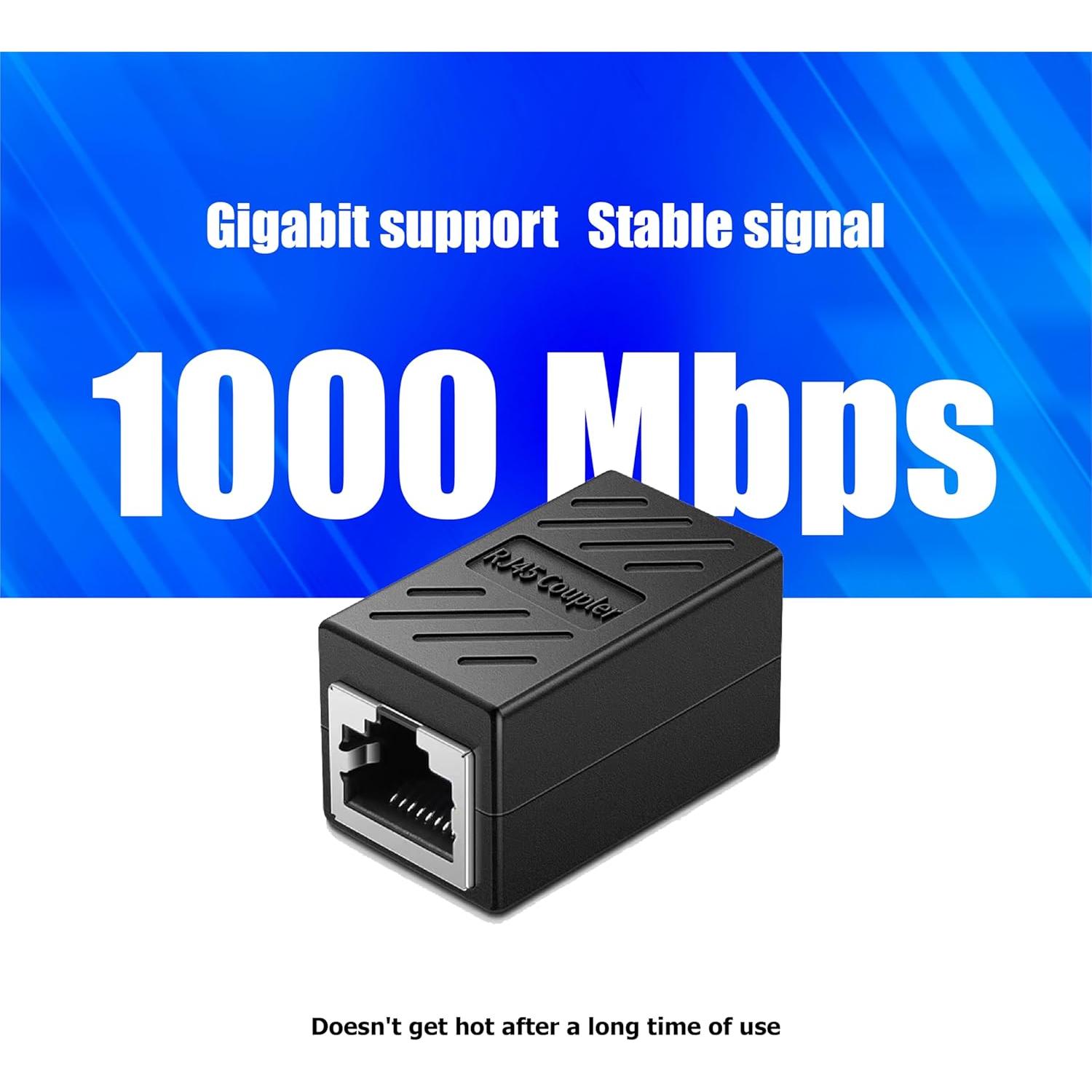 Acoplador RJ45 MUKSIRON Ethernet Cat6 Femenino a Femenino - 2 Piezas