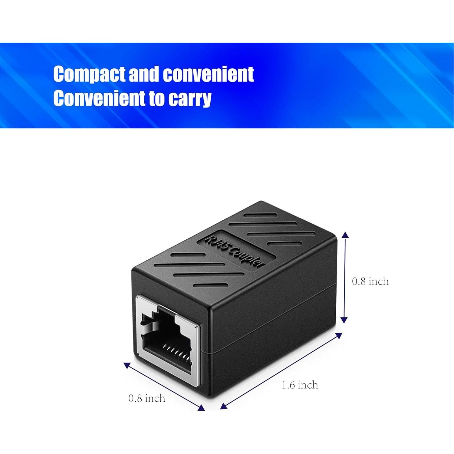 Acoplador RJ45 MUKSIRON Ethernet Cat6 Femenino a Femenino - 2 Piezas