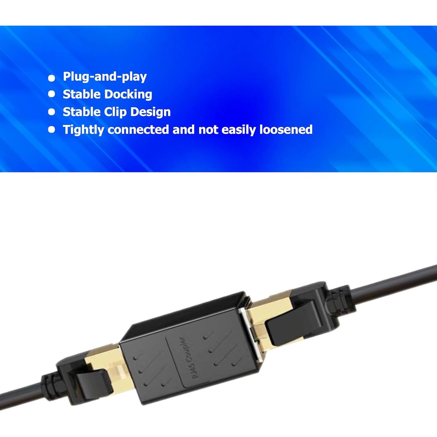 Acoplador RJ45 MUKSIRON Ethernet Cat6 Femenino a Femenino - 2 Piezas