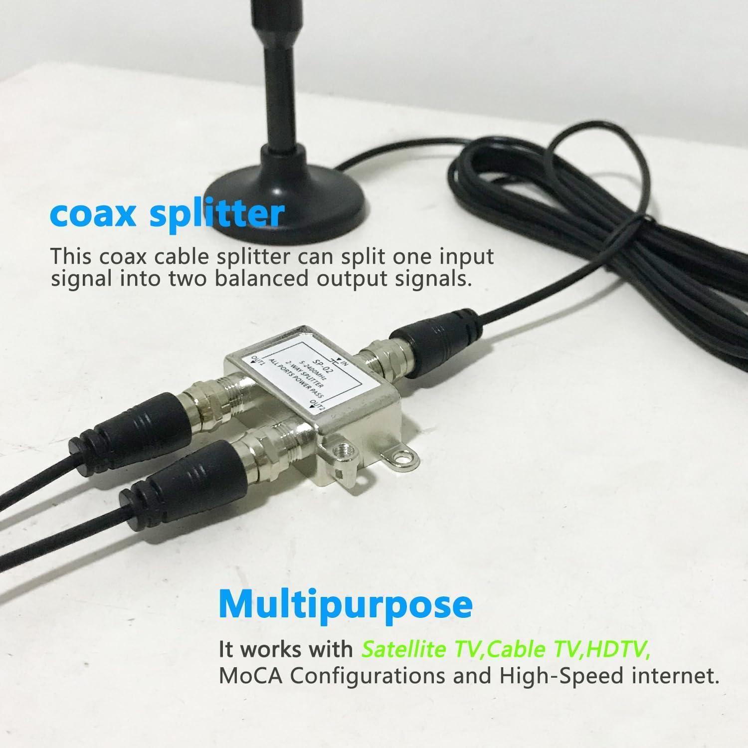 Divisor de Cable Coaxial 2 Vías Ysxsqgc 5-2400MHz RG6