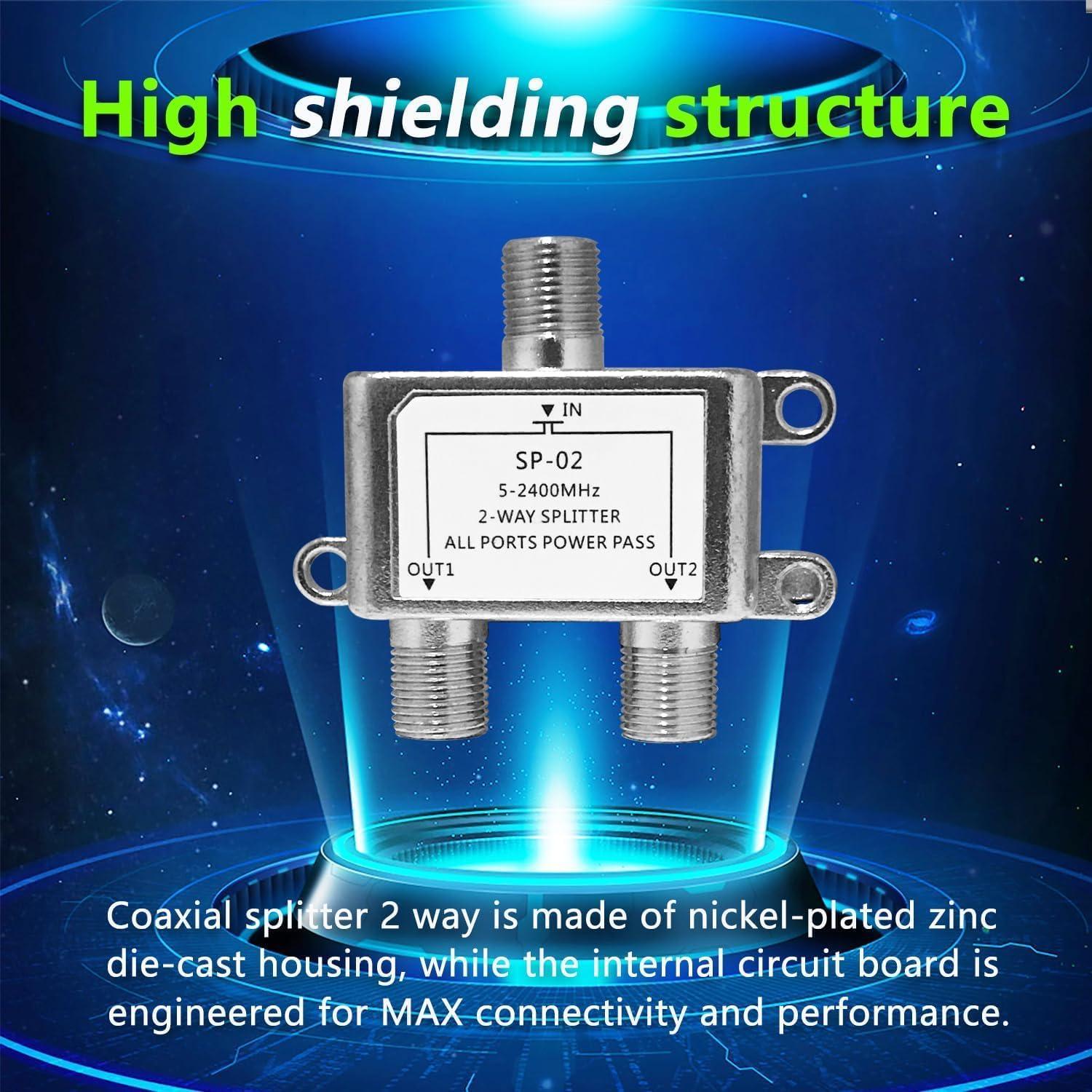 Divisor de Cable Coaxial 2 Vías Ysxsqgc 5-2400MHz RG6