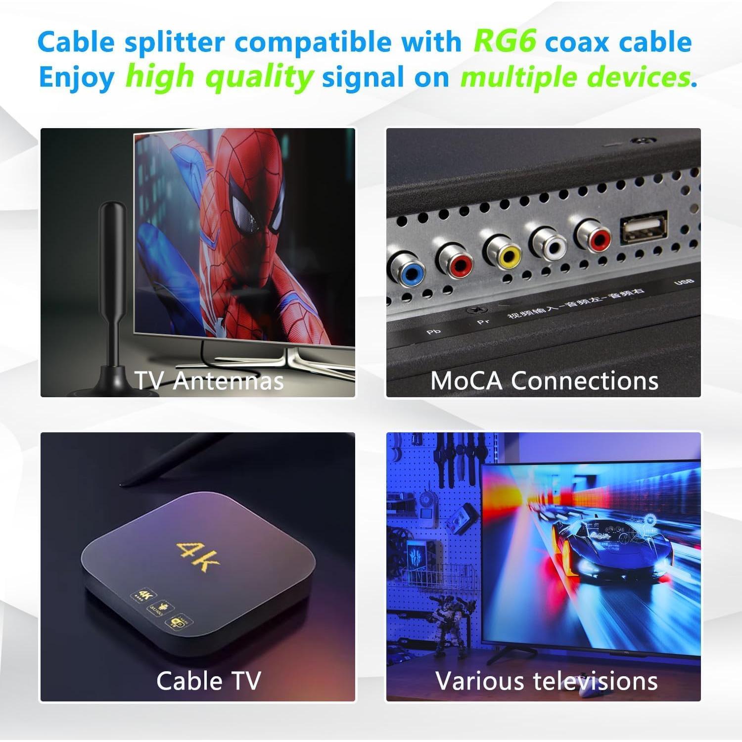 Divisor de Cable Coaxial 2 Vías Ysxsqgc 5-2400MHz RG6