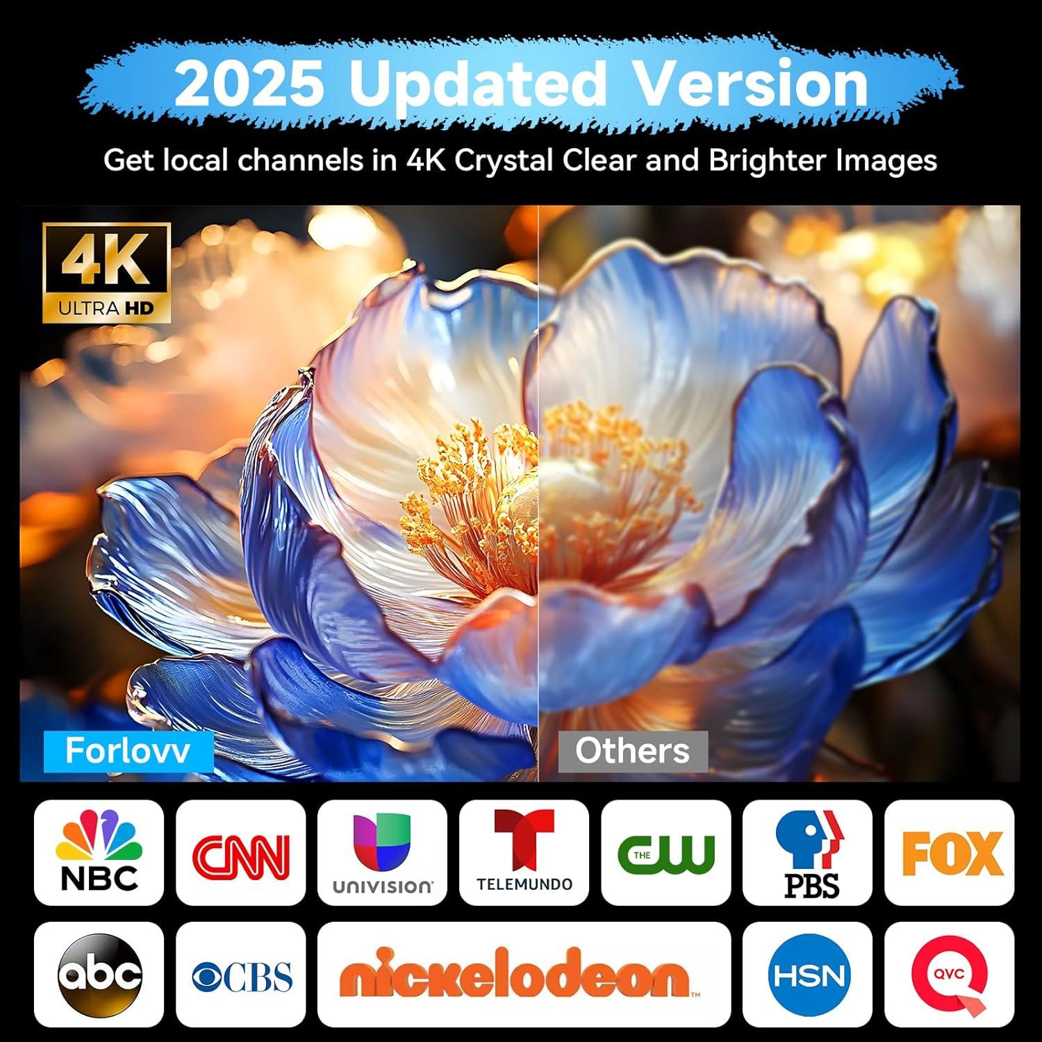 Antena de TV Digital Forlovv AN-5004 2800+ Millas 360° HD