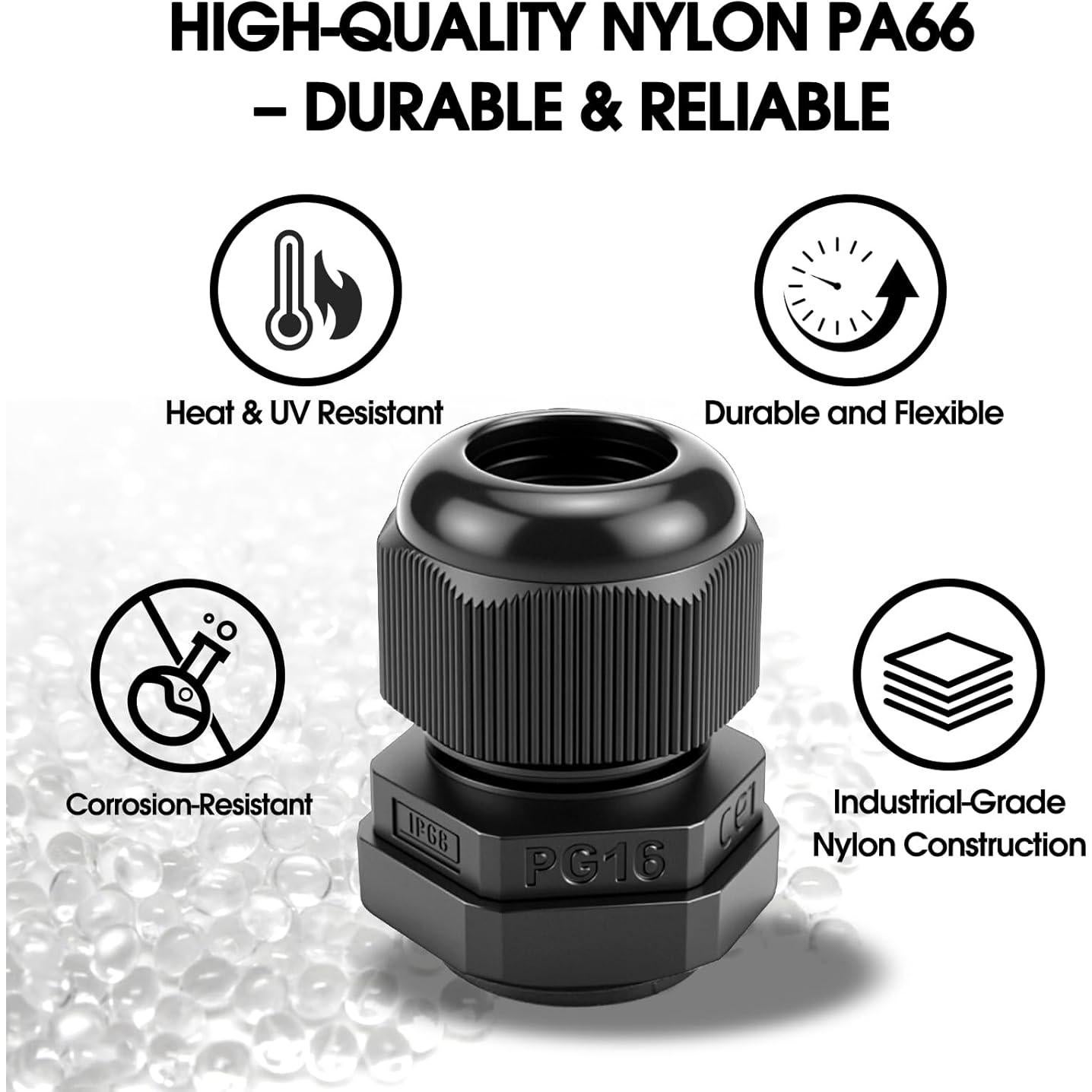 Kit de Conectores de Cable Gland Oimyalsi - 25 Piezas IP68