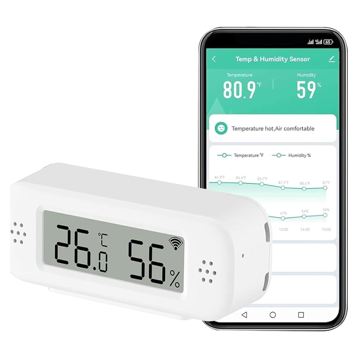 Termómetro Digital Inteligente QXMH TH02 Pro, WiFi, Monitoreo Remoto