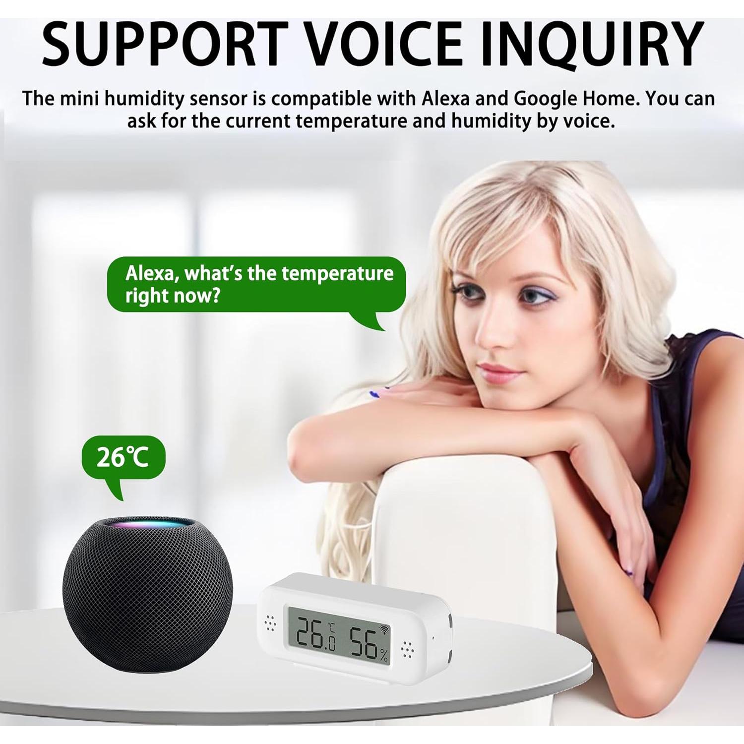 Termómetro Digital Inteligente QXMH TH02 Pro, WiFi, Monitoreo Remoto