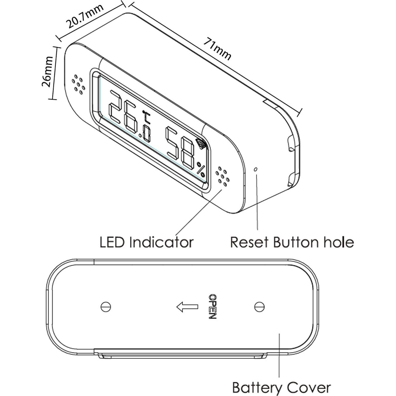 Termómetro Digital Inteligente QXMH TH02 Pro, WiFi, Monitoreo Remoto