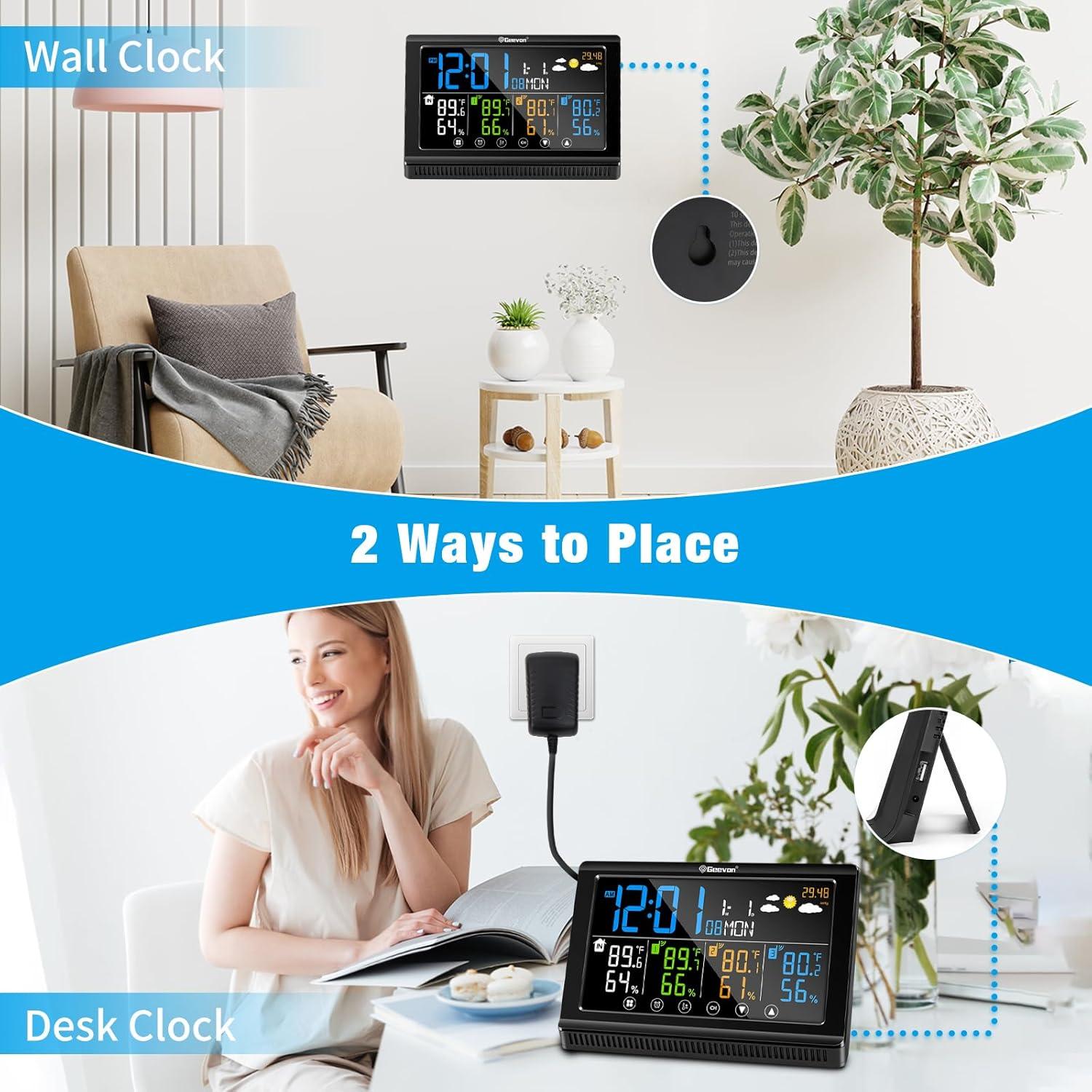 Estación Meteorológica Inalámbrica Geevon 3 Sensores Digital