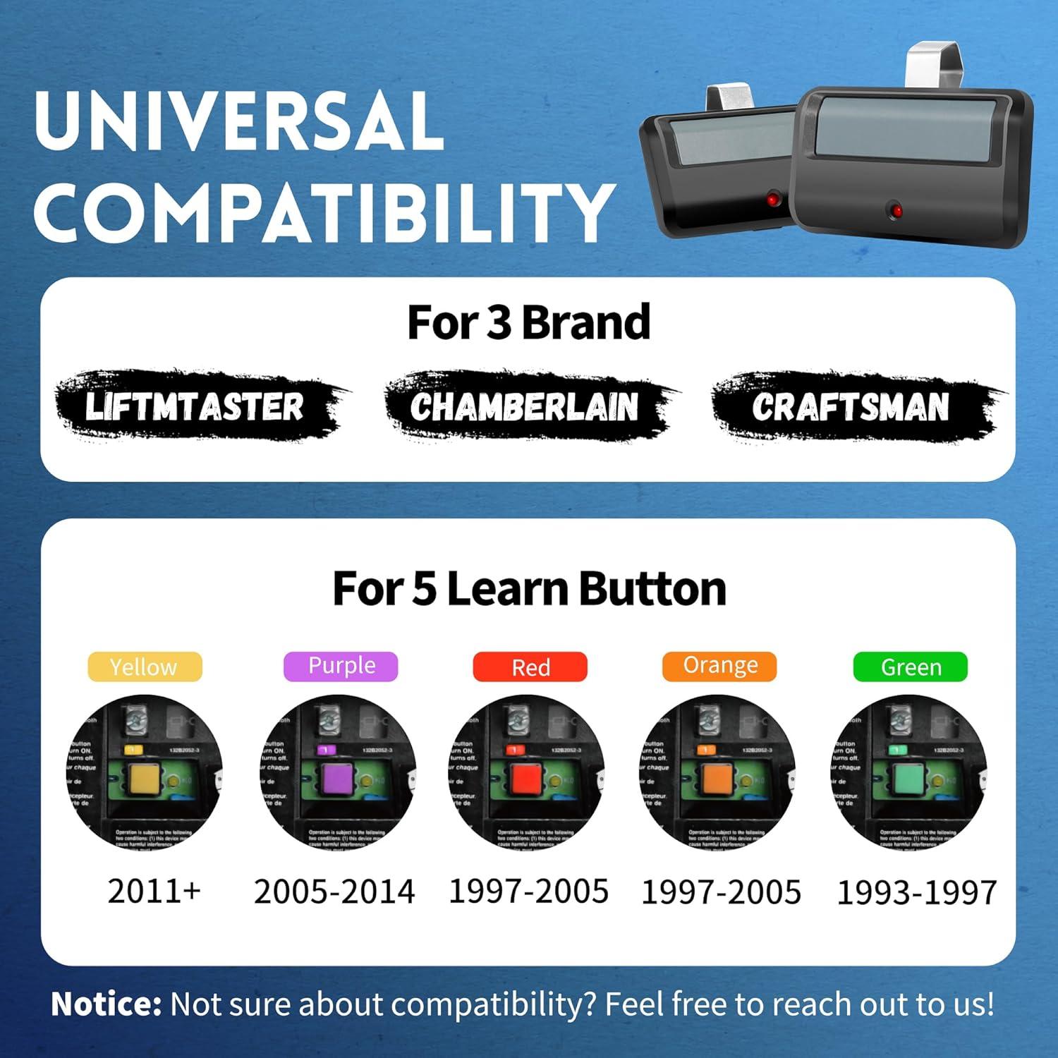 Control Remoto de Puerta de Garaje CreaCity 2 Piezas 891LM 971LM