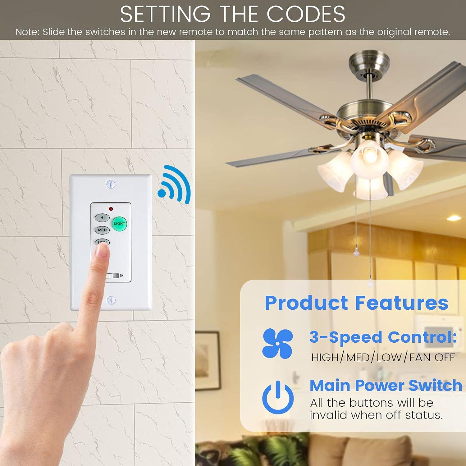 Control Remoto Universal para Ventilador de Techo Eogifee UC9050T