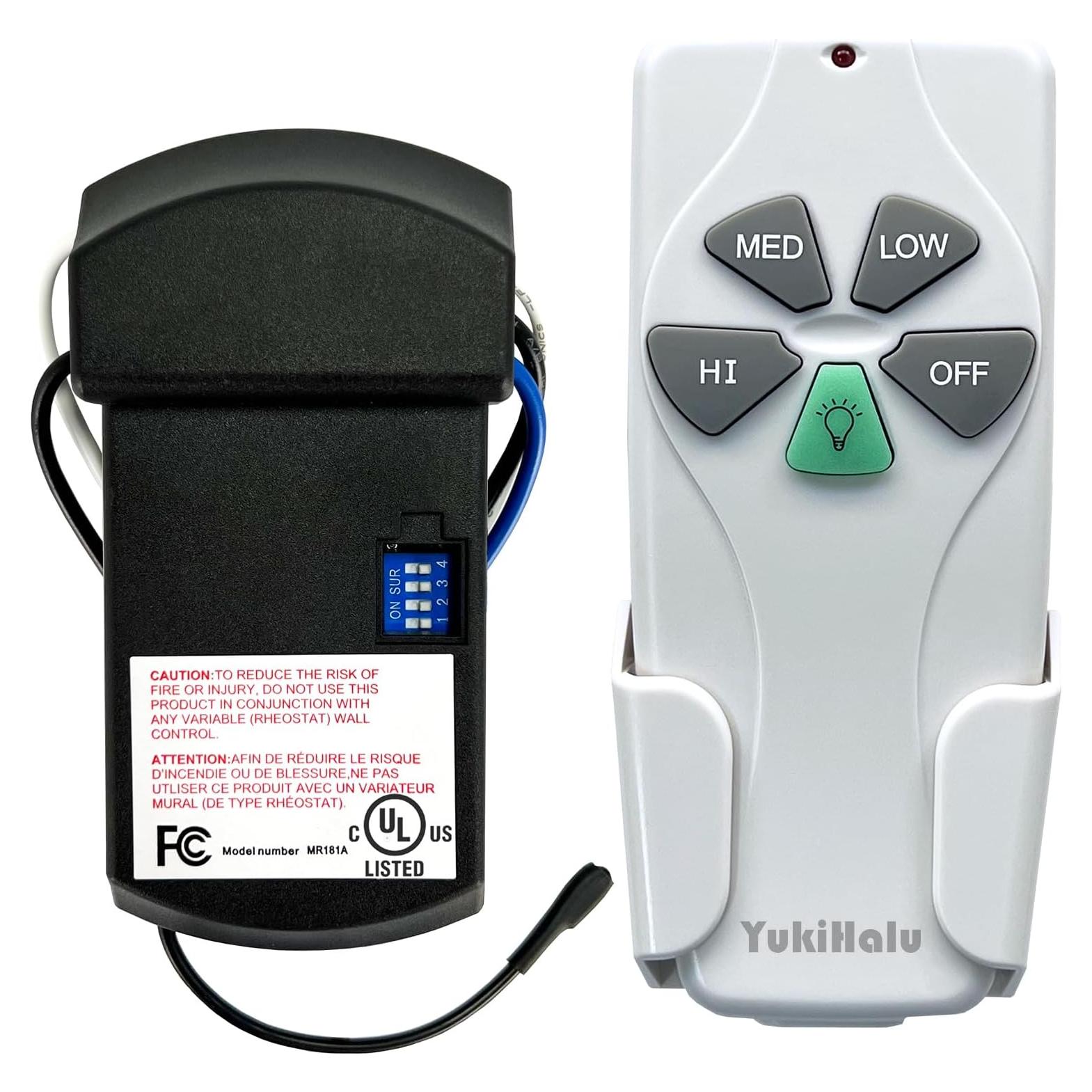 Control Remoto Universal YukiHalu para Ventilador de Techo 3 Velocidades