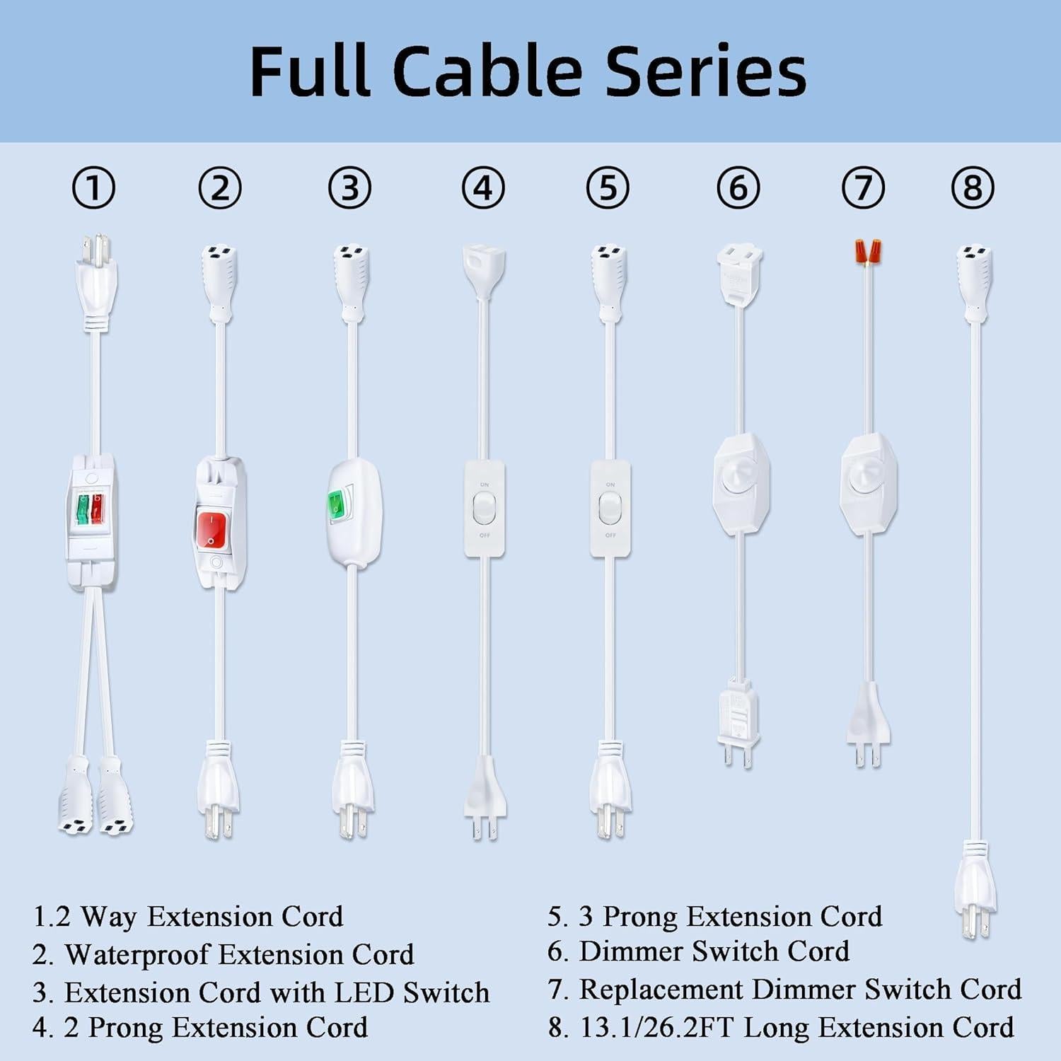Cable de Extensión con Interruptor Regulador Fiabtool 1.8m