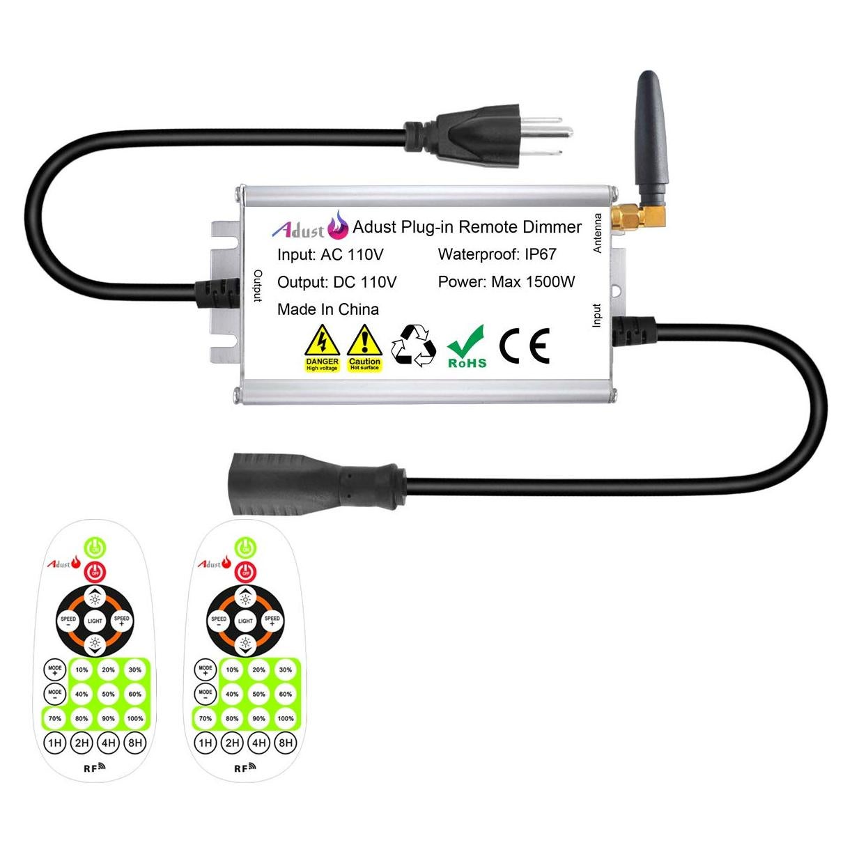 Atenuador Inalámbrico Exterior Adust 1500W IP67 con Control Remoto