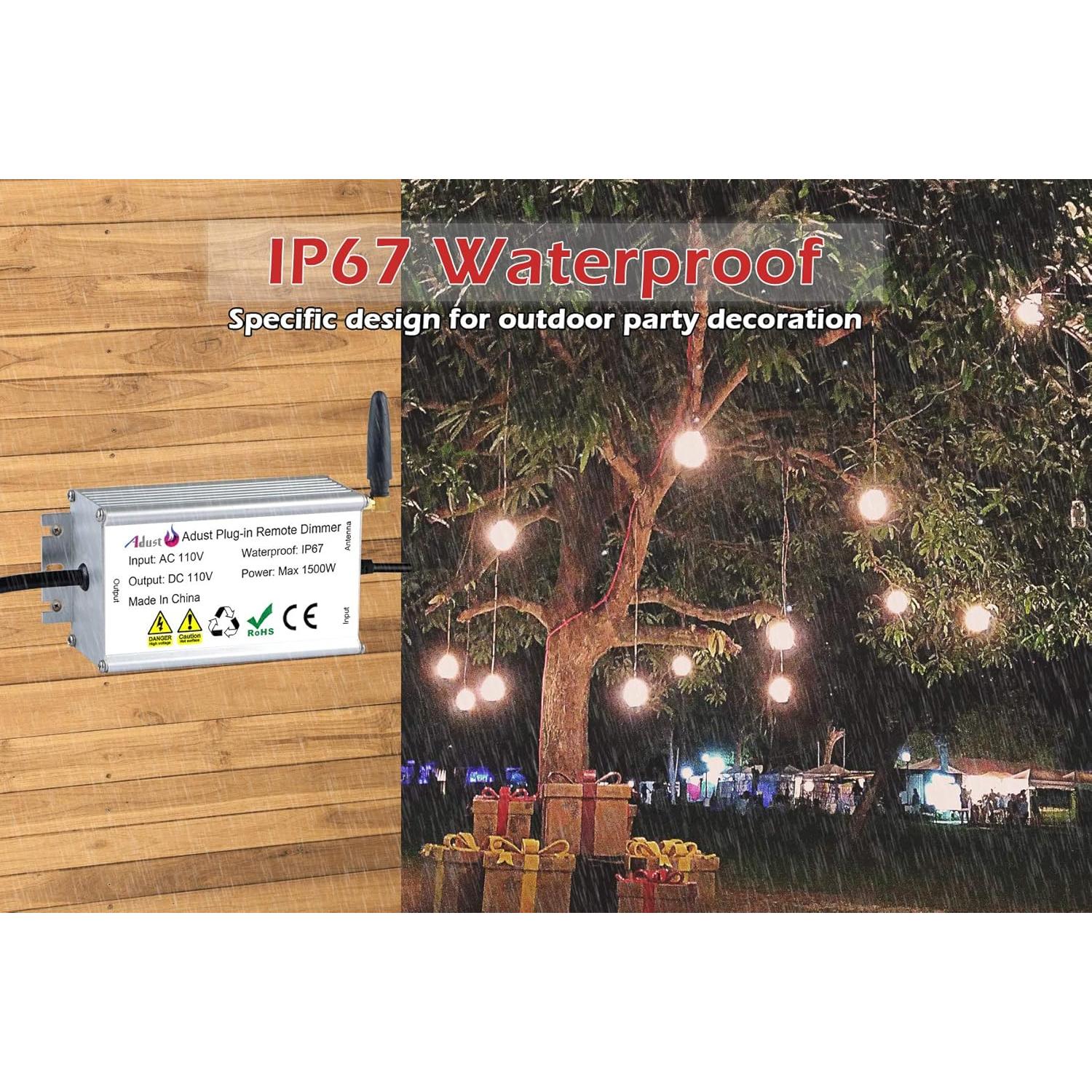 Atenuador Inalámbrico Exterior Adust 1500W IP67 con Control Remoto