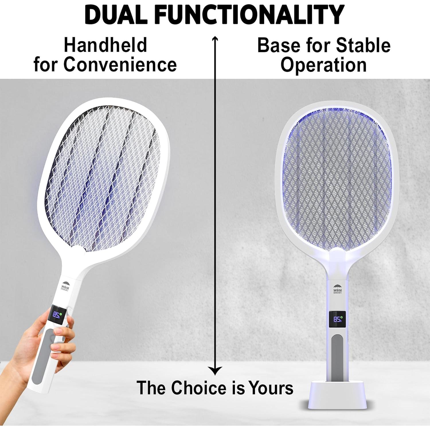 Raqueta Eléctrica WBM SMART 2 en 1 para Insectos 3000V