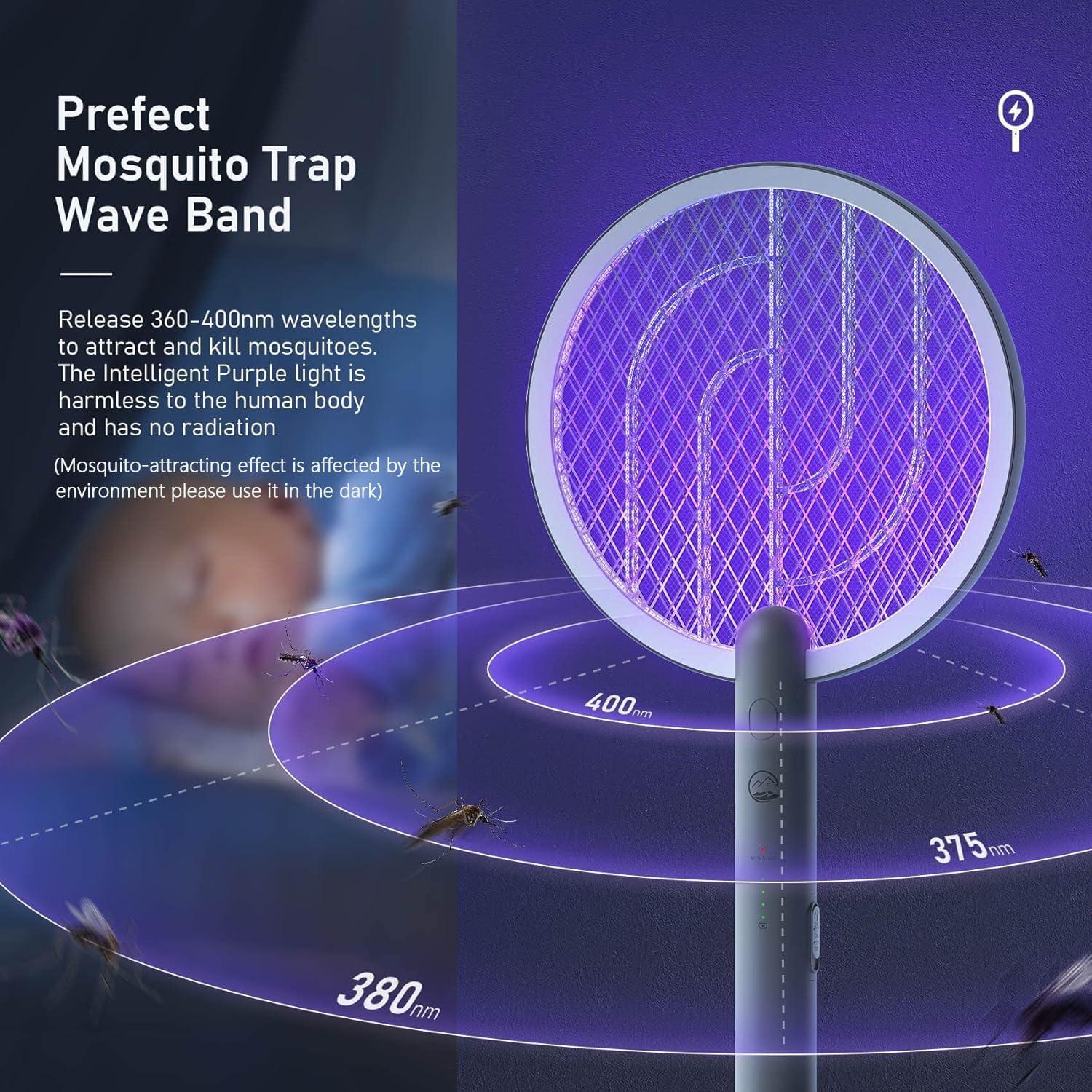 Raqueta Eléctrica Mosiller WD-942 2 en 1 con Base USB