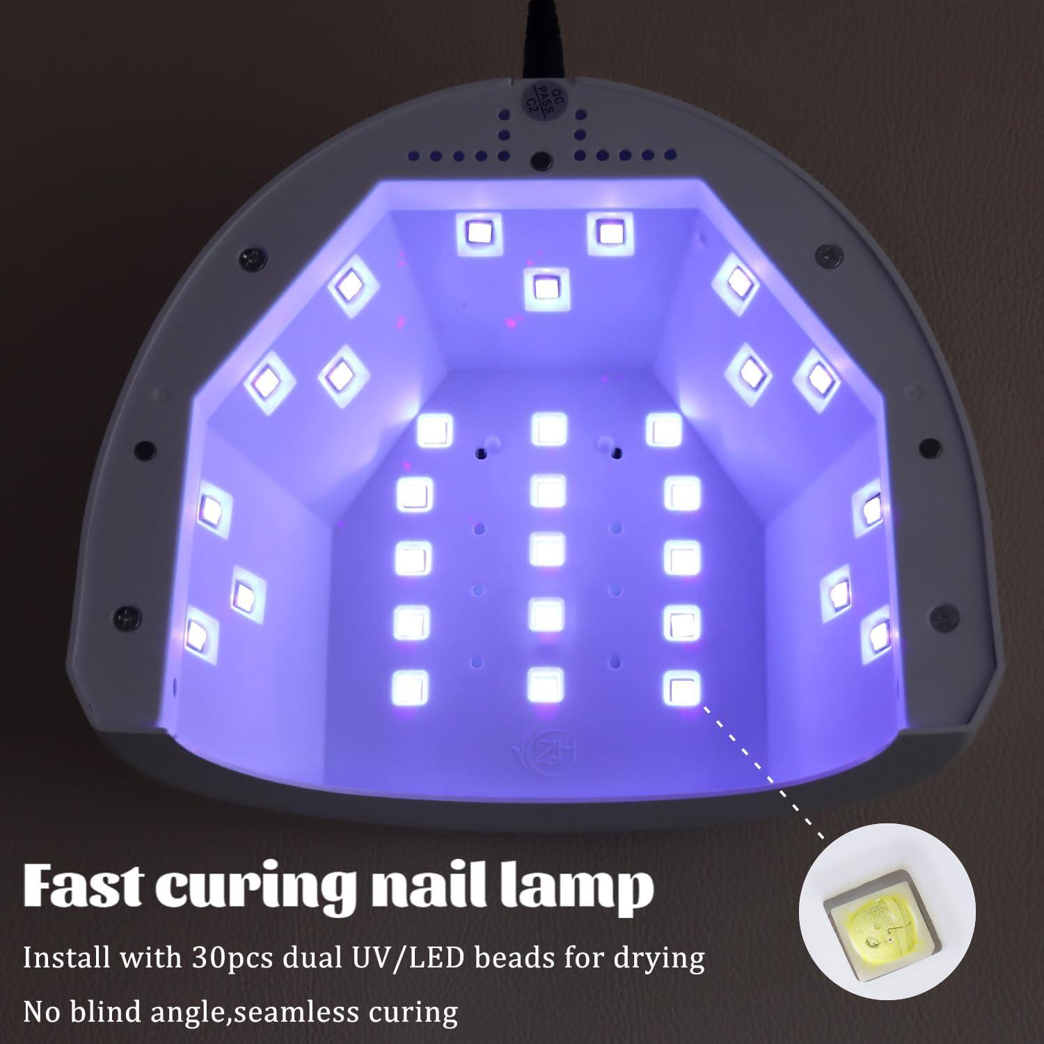 Secador de Uñas UV LED 48W Jinfei con 30 Perlas y Temporizador