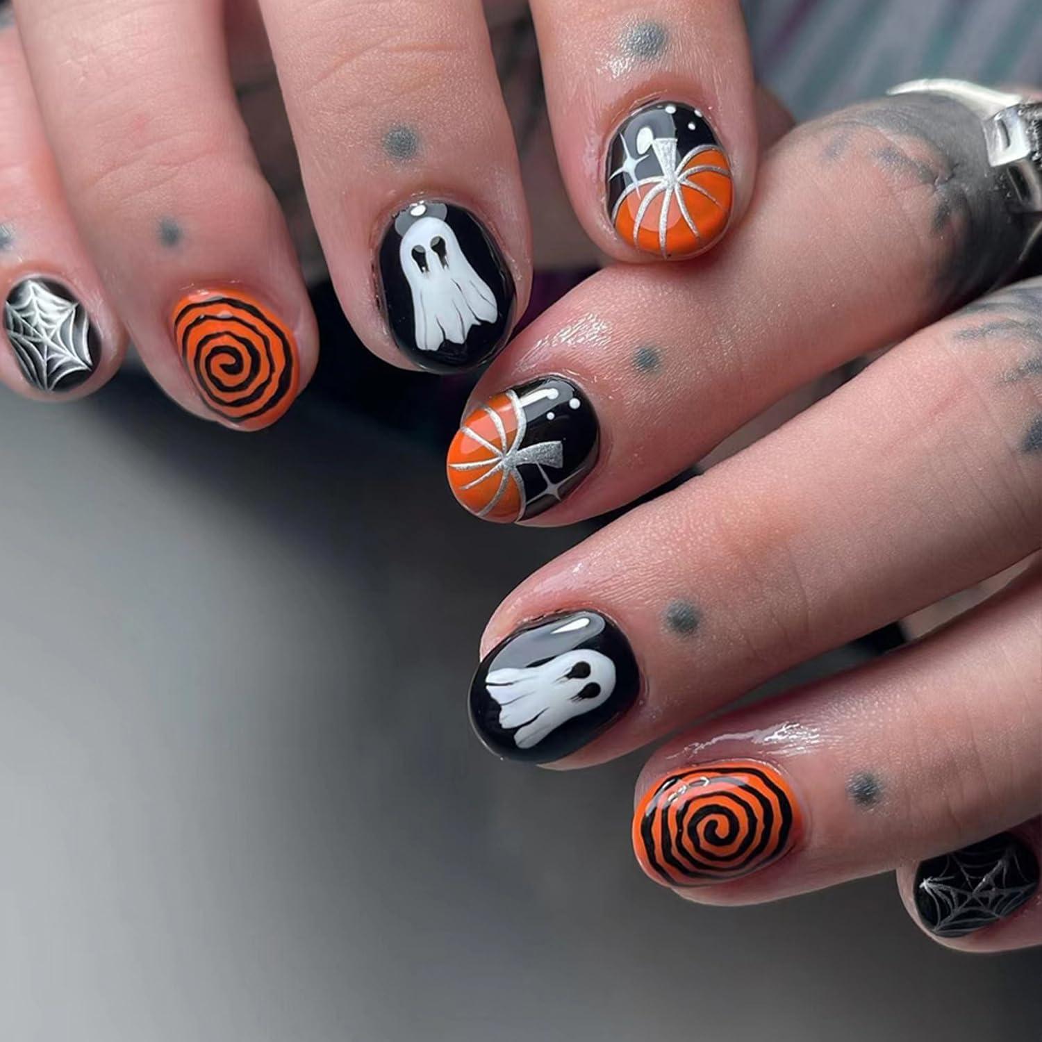 Kit de Estampado de Uñas de Halloween Mtruil - Fantasmas y Más