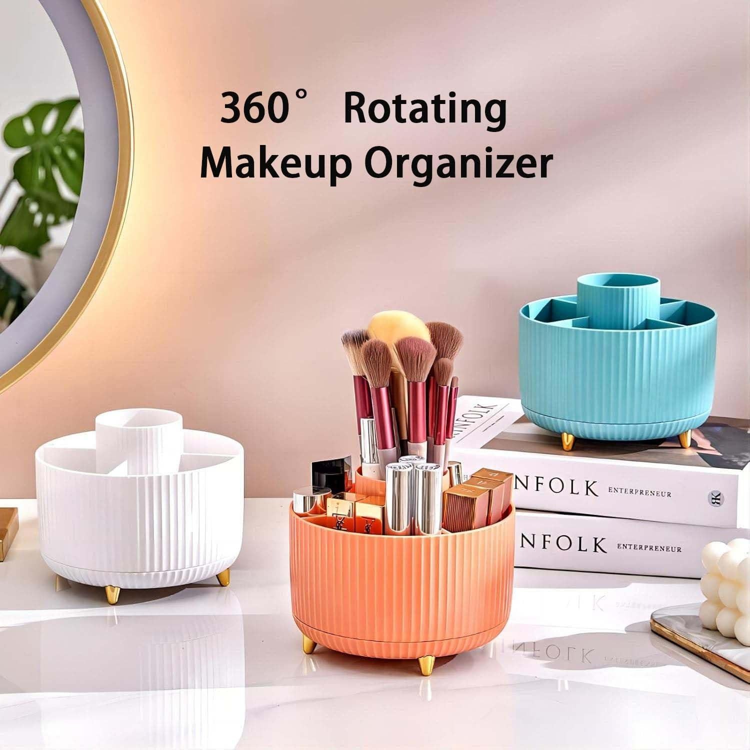 Soporte Rotatorio para Brochas de Maquillaje Y9A5N0K3O Negro