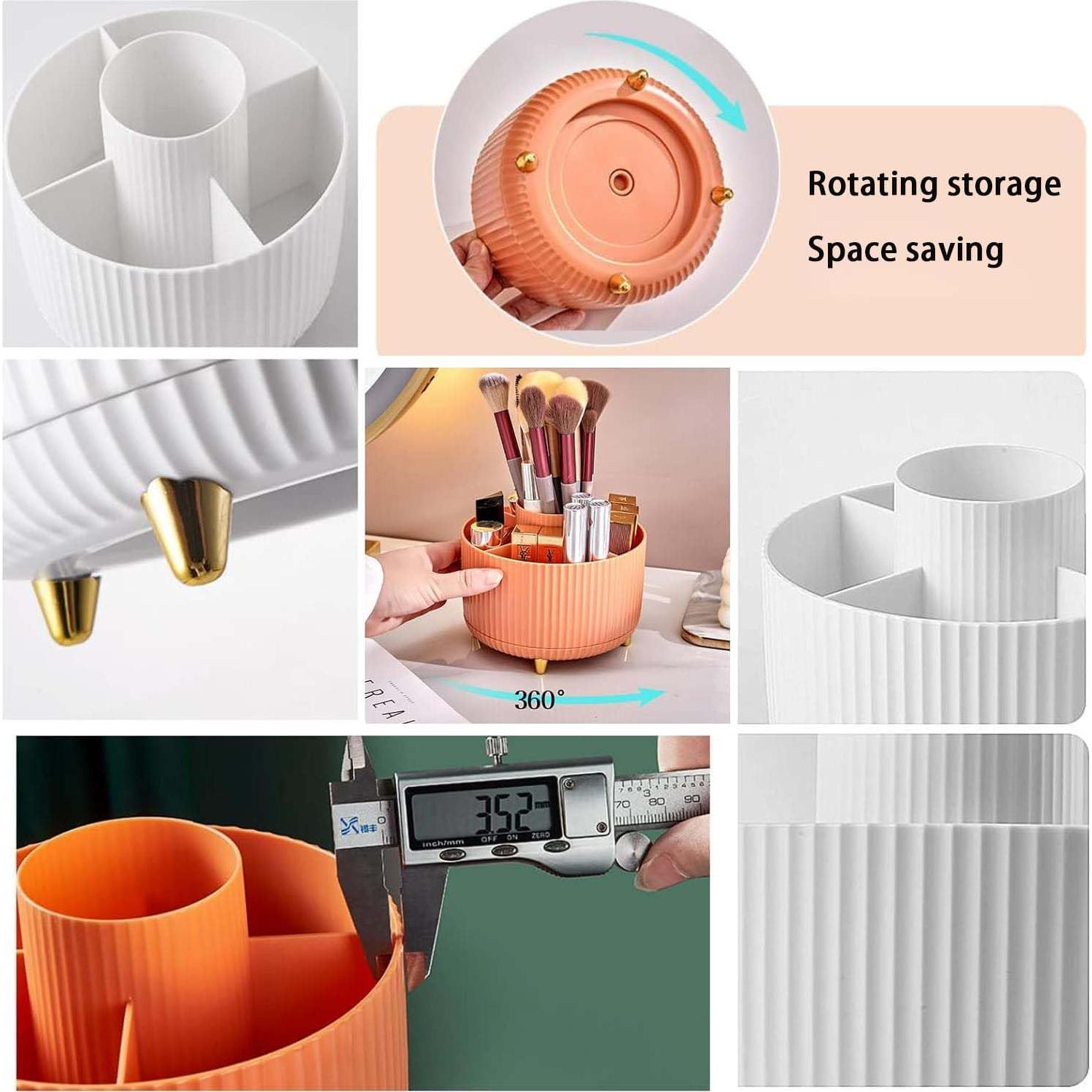 Soporte Rotatorio para Brochas de Maquillaje Y9A5N0K3O Negro
