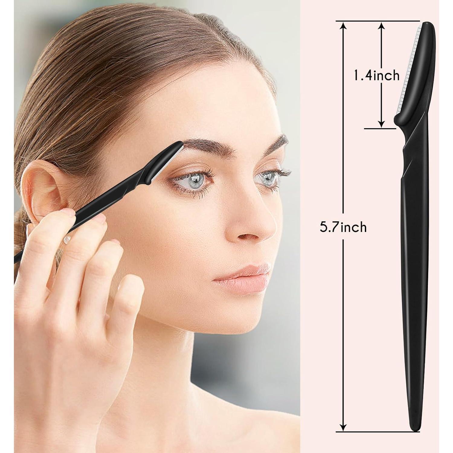 Juego de 6 Cuchillas Faciales Multipropósito JHZMCRX Negro