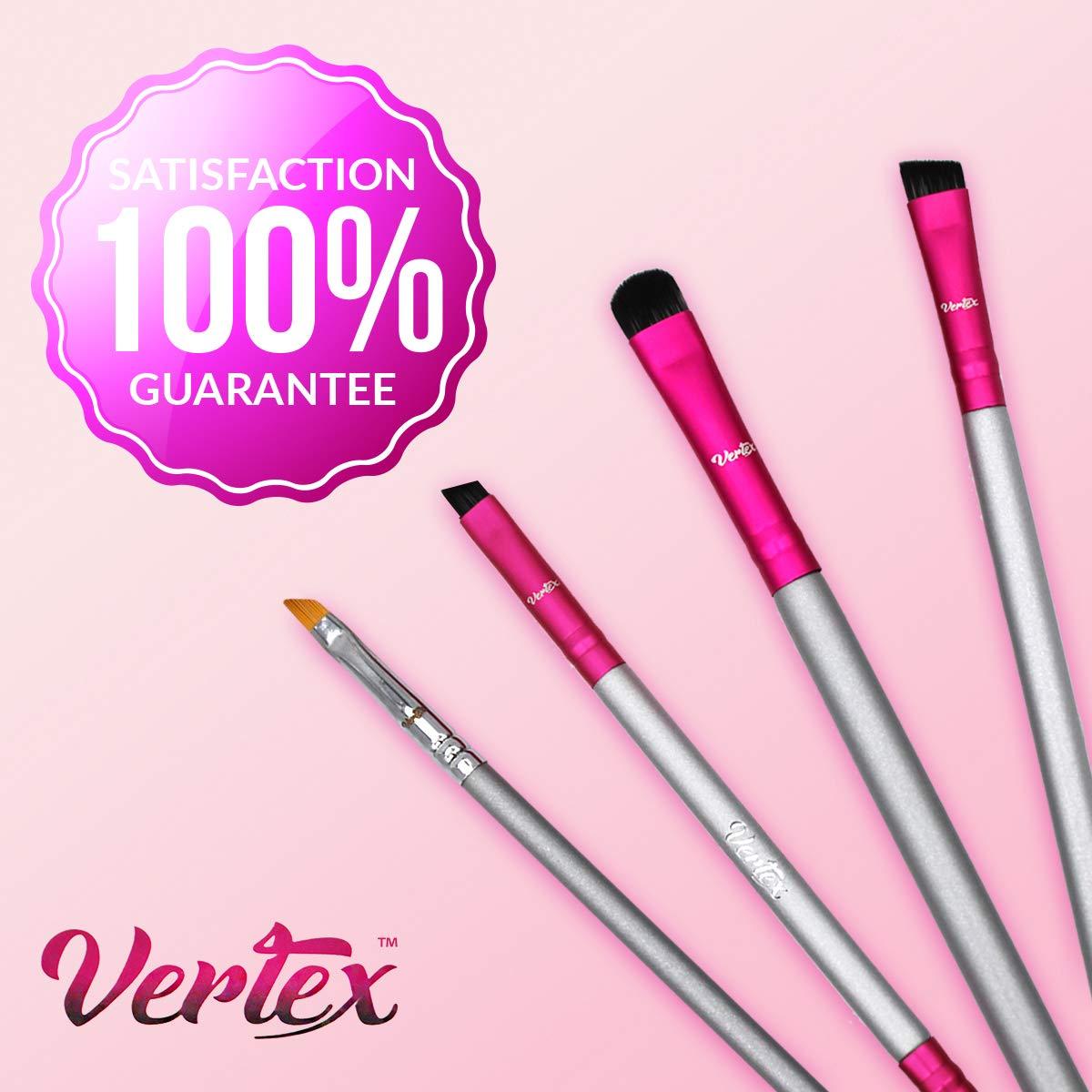 Kit de Cepillos para Cejas Vertex Beauty - Angulados y Spoolie