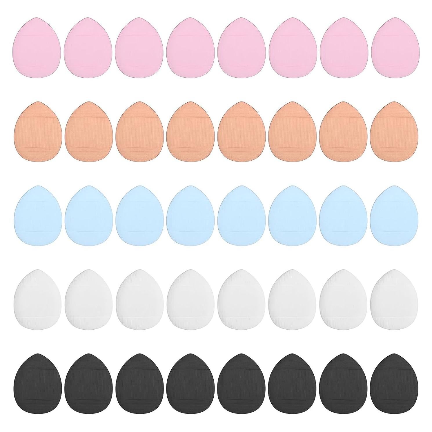 Set de 40 Puffs de Maquillaje Jeffdad - Suaves y Reutilizables