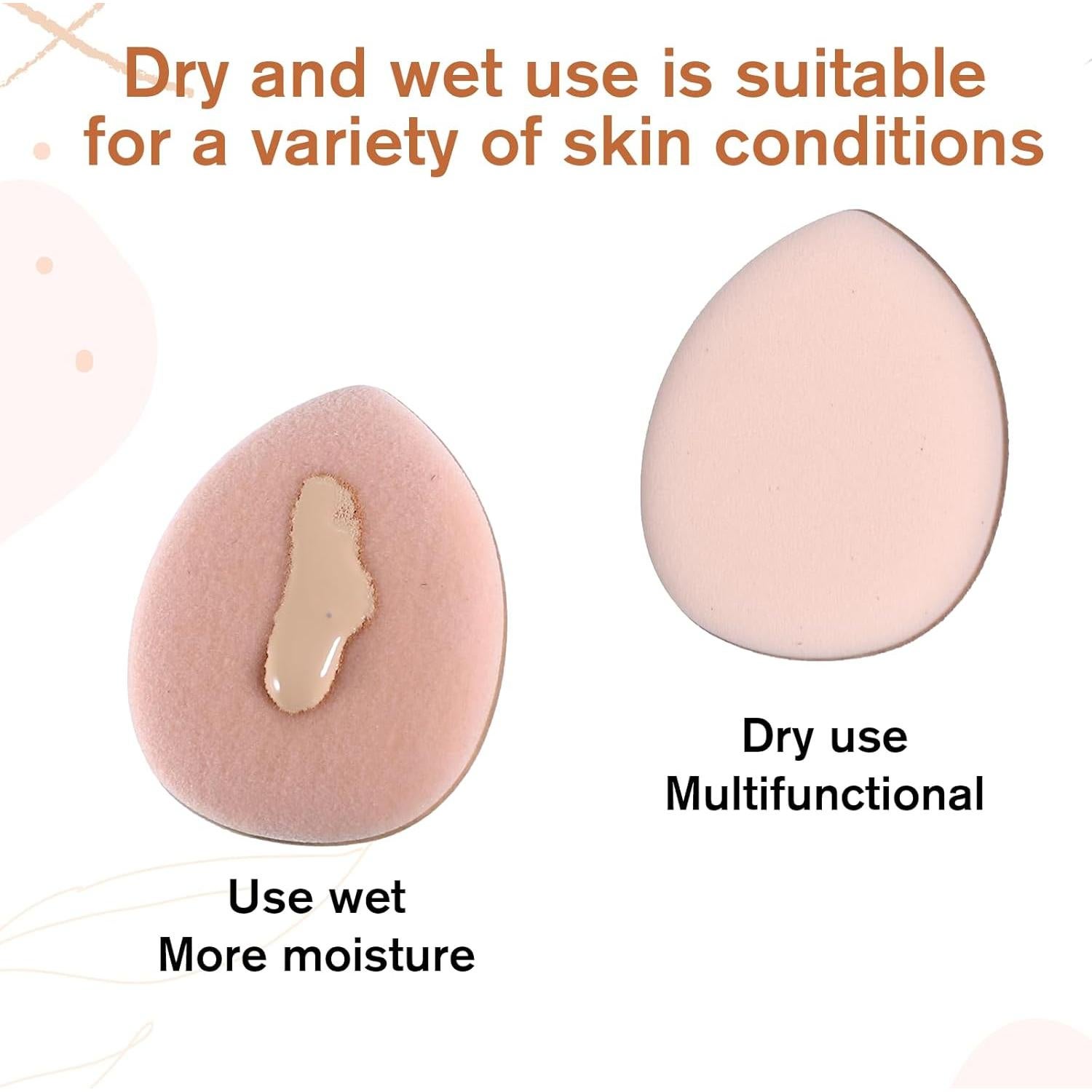 Set de 40 Puffs de Maquillaje Jeffdad - Suaves y Reutilizables