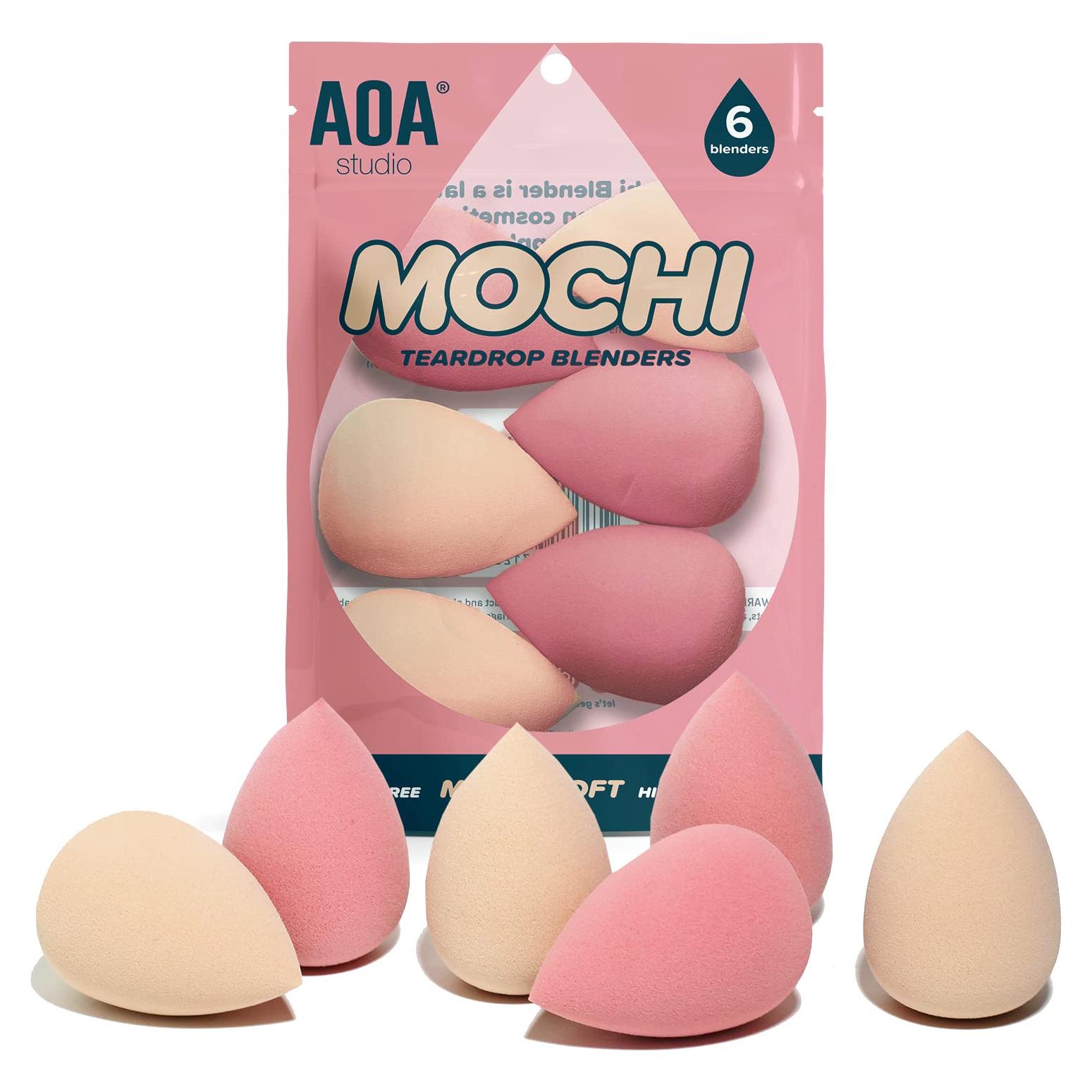 Conjunto de 6 Esponjas de Maquillaje AOA Studio Sin Látex