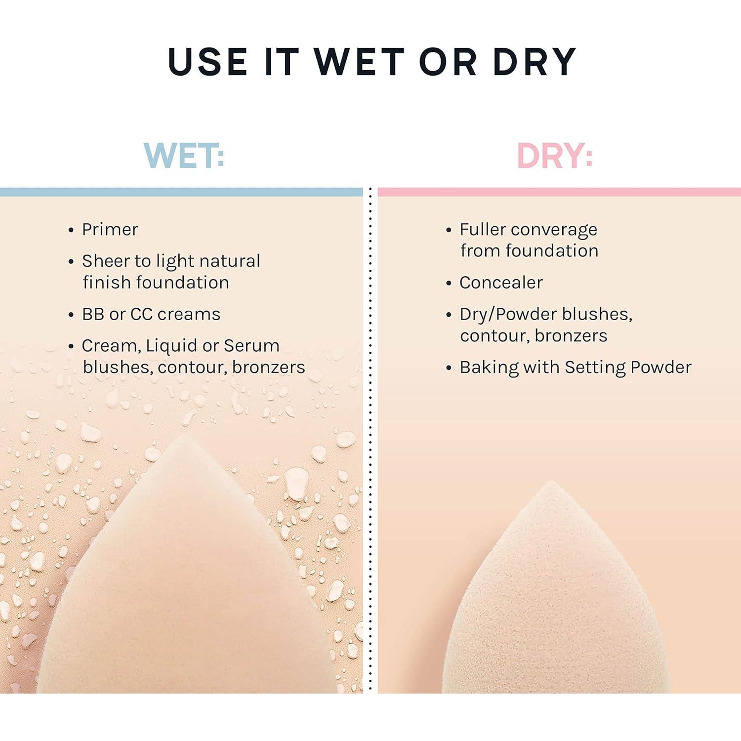 Conjunto de 6 Esponjas de Maquillaje AOA Studio Sin Látex